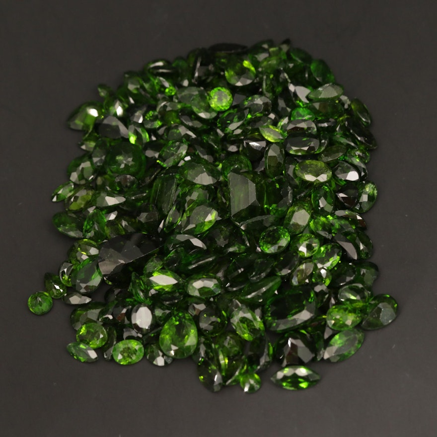 Loose 118.67 CTW Chrome Diopside Gemstones