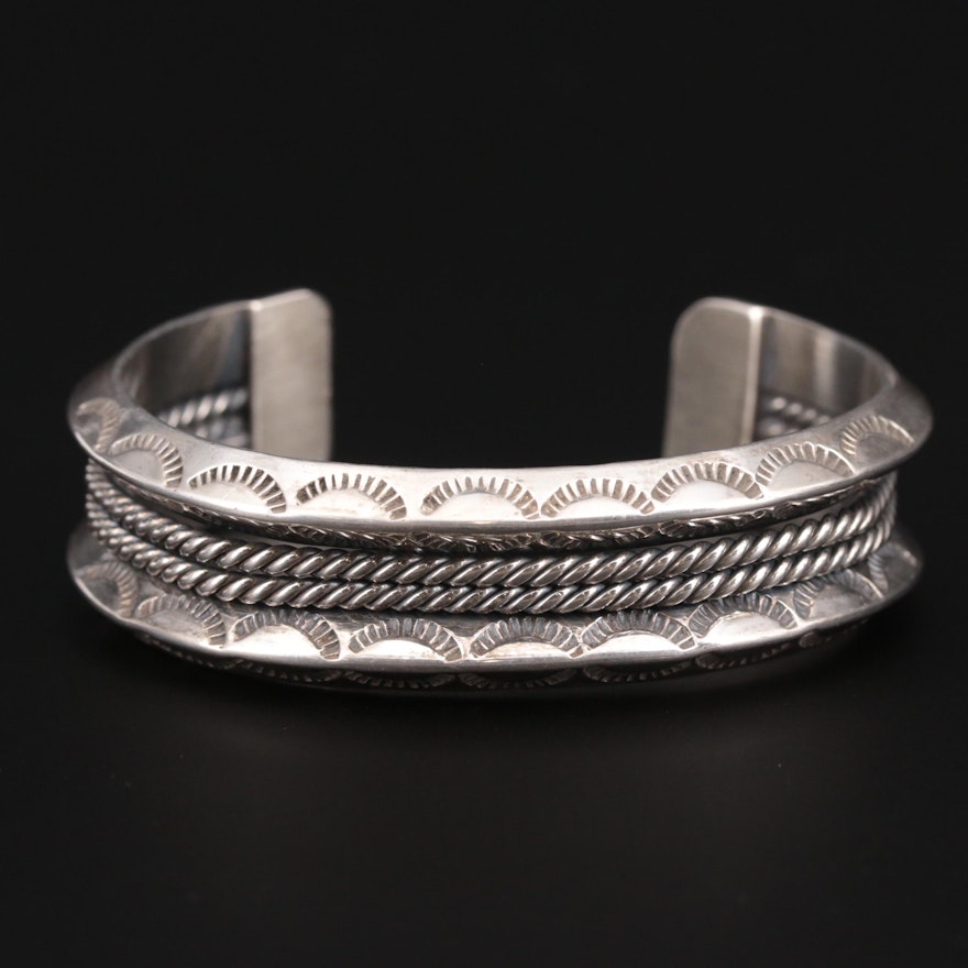 Southwestern Style Sterling Silver Cuff Bracelet