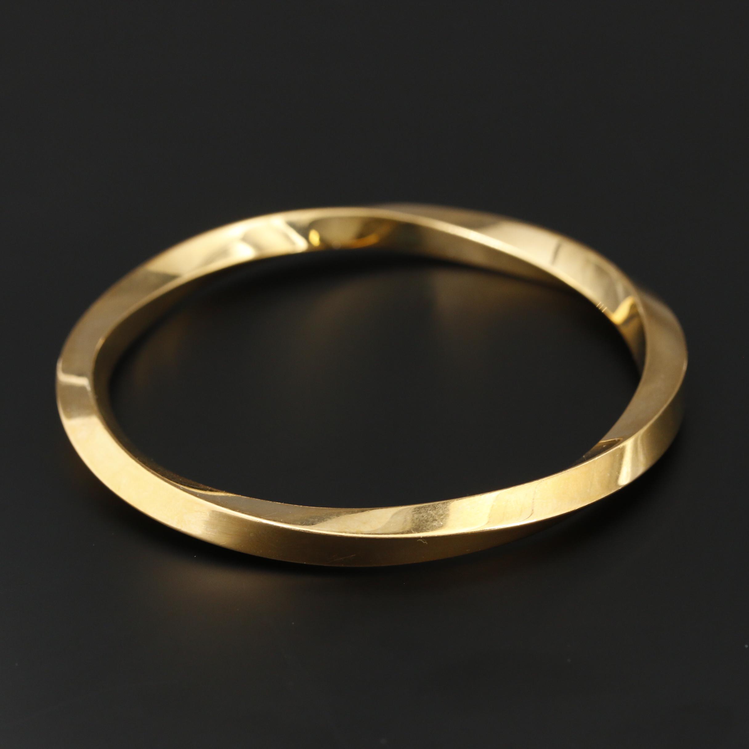 Tiffany & Co. 18K Yellow Gold Bangle Bracelet