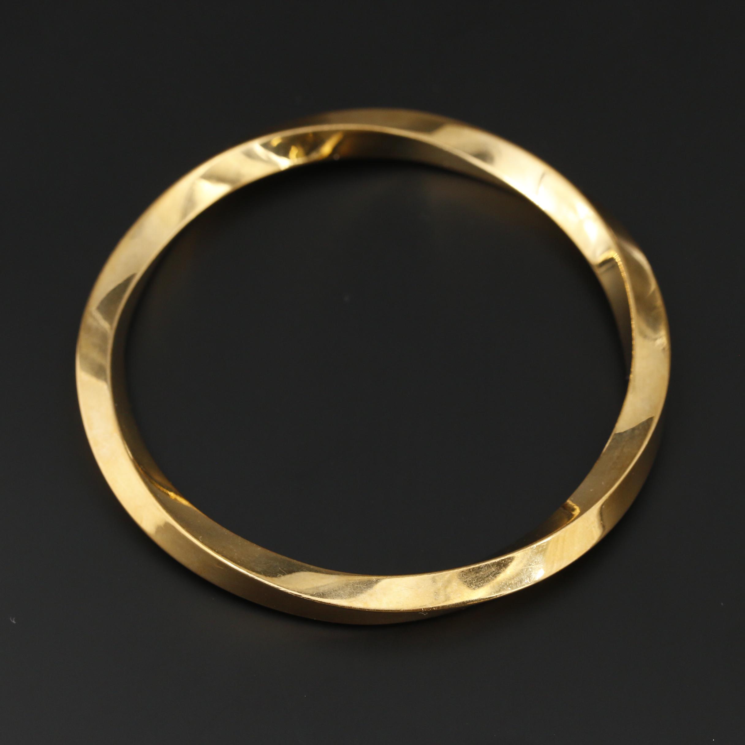 Tiffany & Co. 18K Yellow Gold Bangle Bracelet
