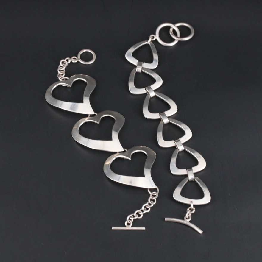 Sterling Silver Open Link Bracelets