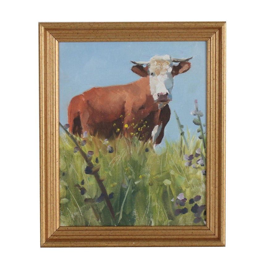 James Coates Oil Painting of Cow