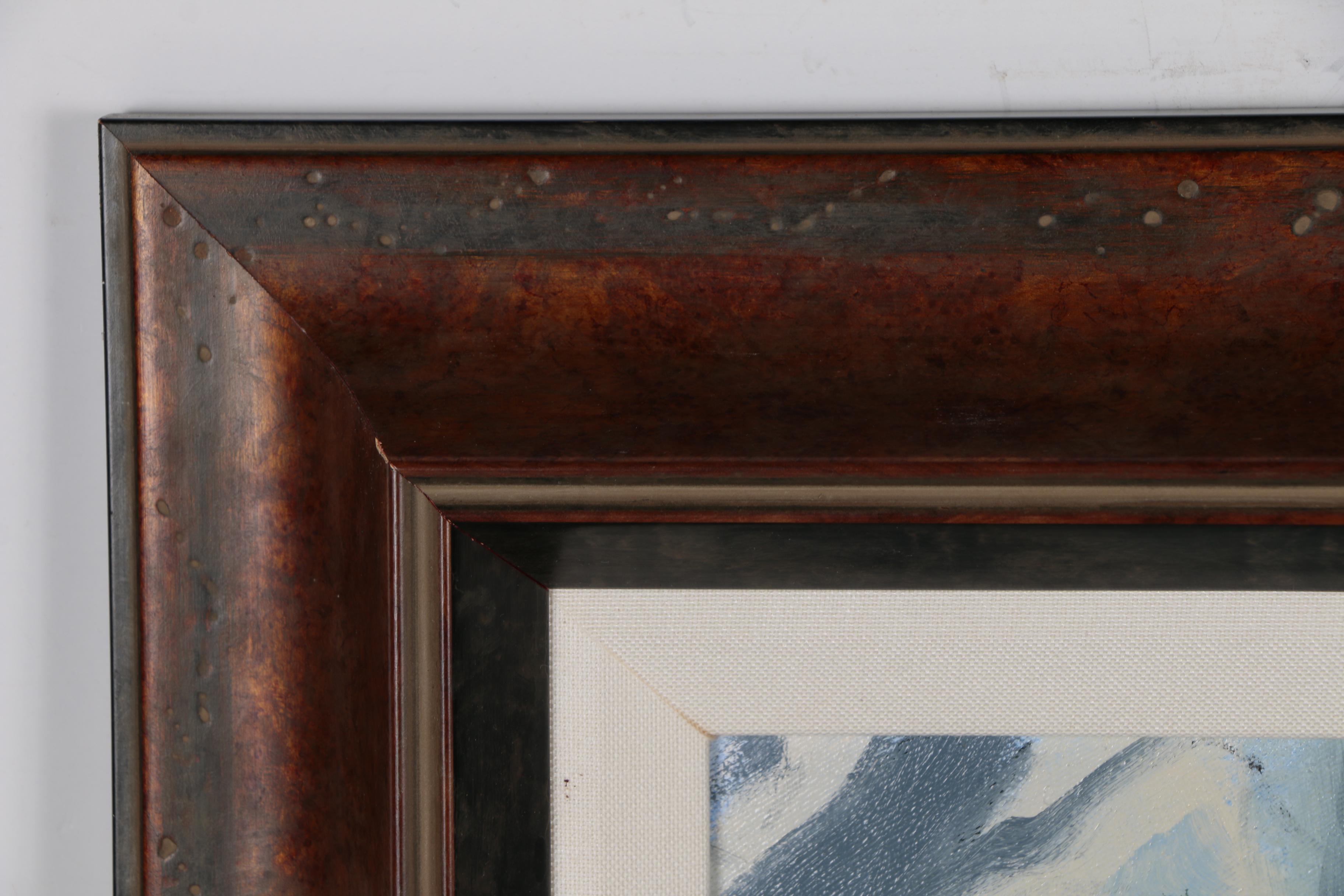 Steve Jenkins Oil Painting of Impressionistic Winter Landscape