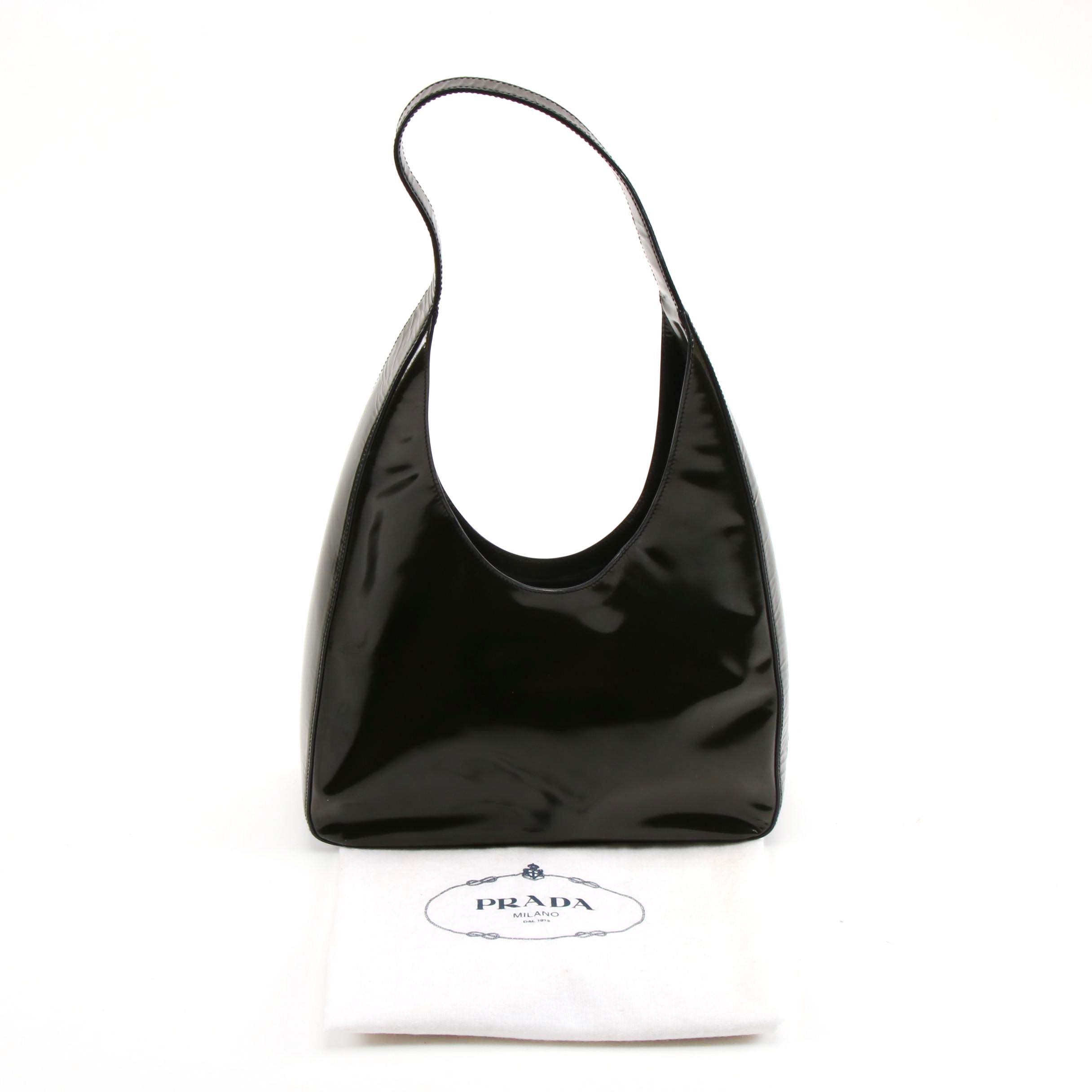 Prada Shoulder Bag in Glimmer Dark Olive Green Spazzolato Leather