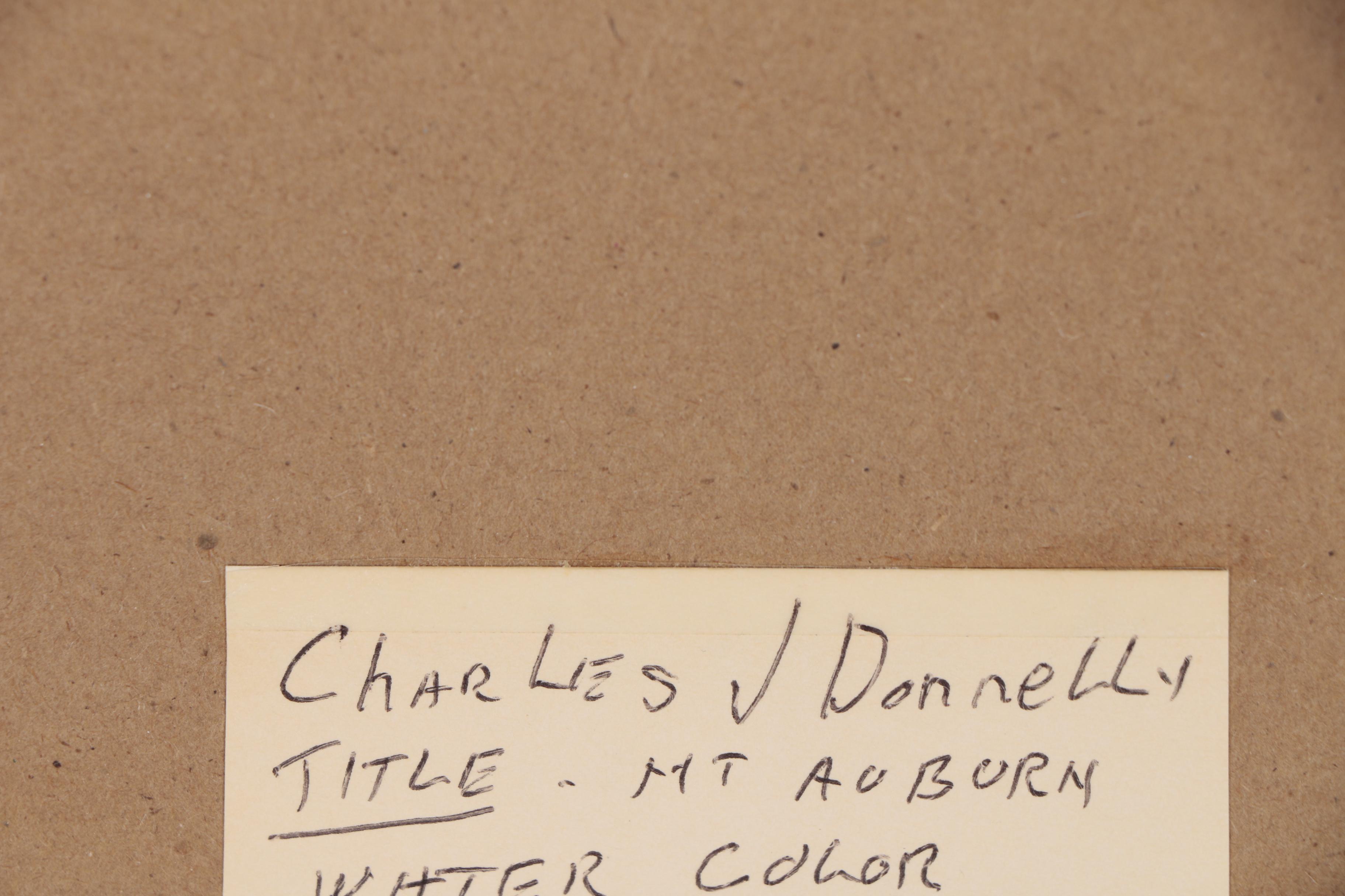 Charles J. Donnelly Watercolor Painting "Mt. Auburn"