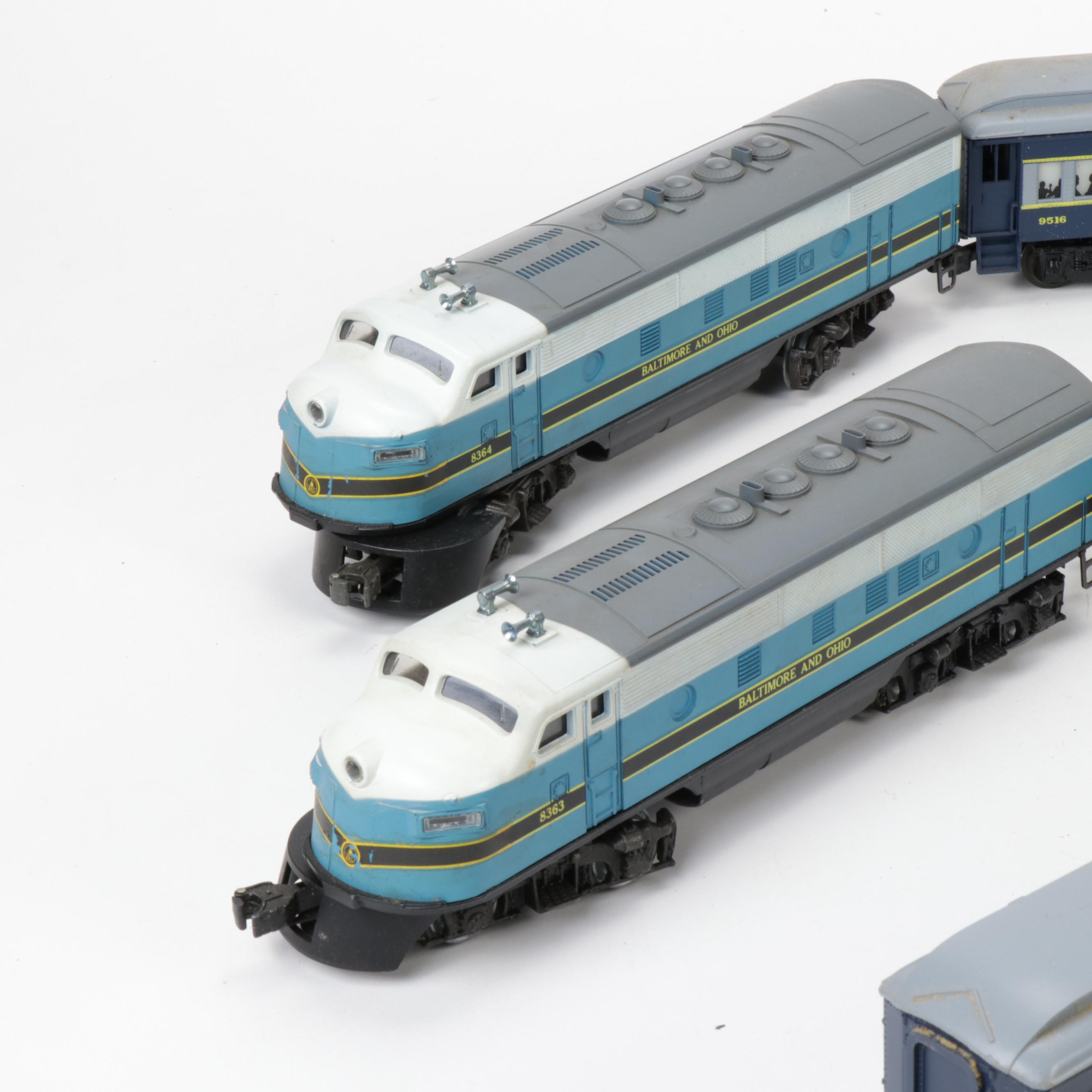 Lionel O-Scale Baltimore & Ohio Diesel Locomotives and Passenger Cars