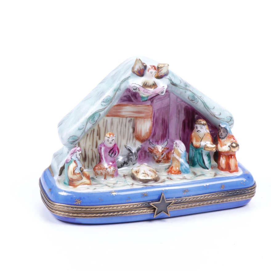 Chamart Porcelain Nativity Scene Limoges Box