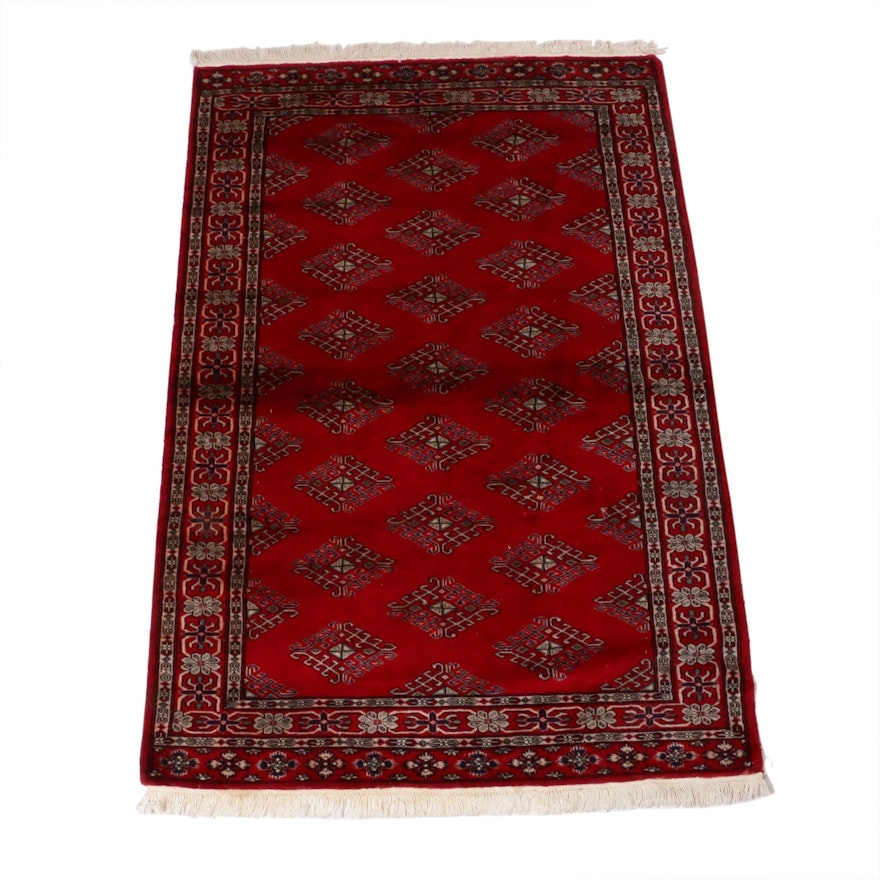 4'1 x 6'4 Hand-Knotted Pakistani Bokara, 1990s