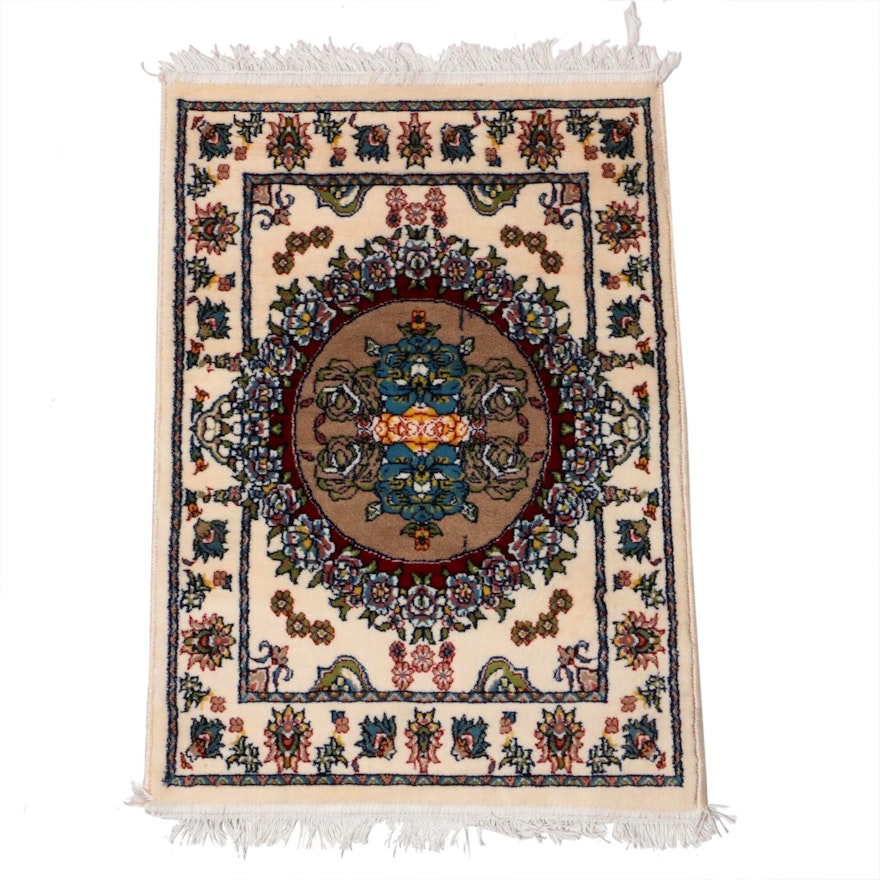 1'8 x 2'7 Power-Loomed Persian Tabriz Art Silk Rug