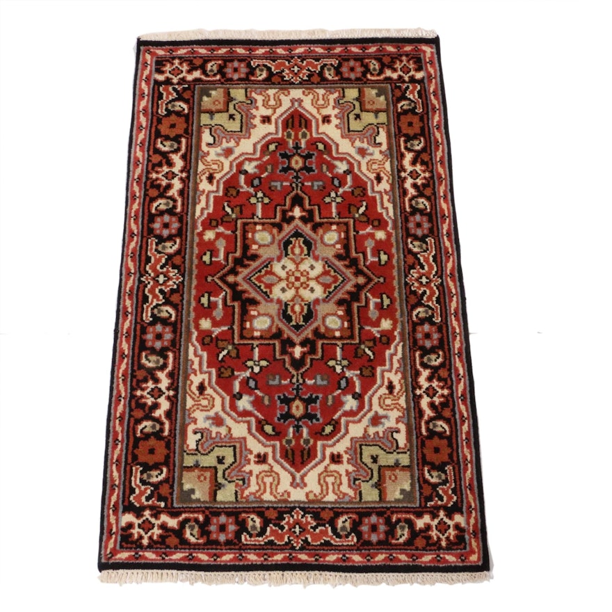 3'0 x 5'2 Hand-Knotted Indo-Persian Heriz Rug, 2010s