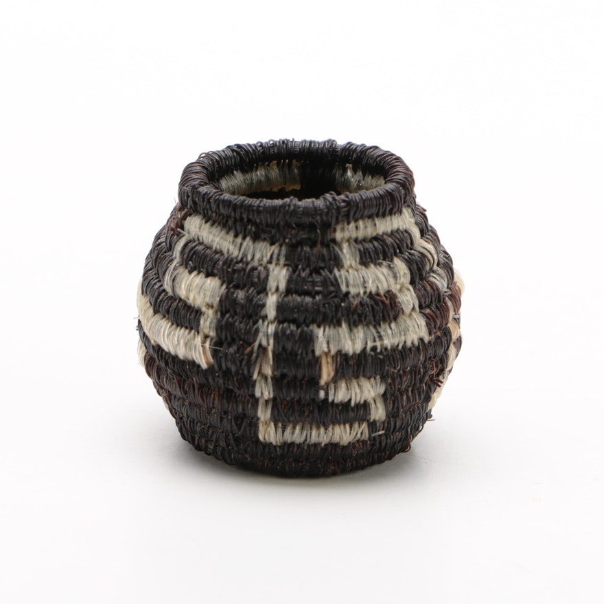 Southwest Horse Hair Miniature Basket