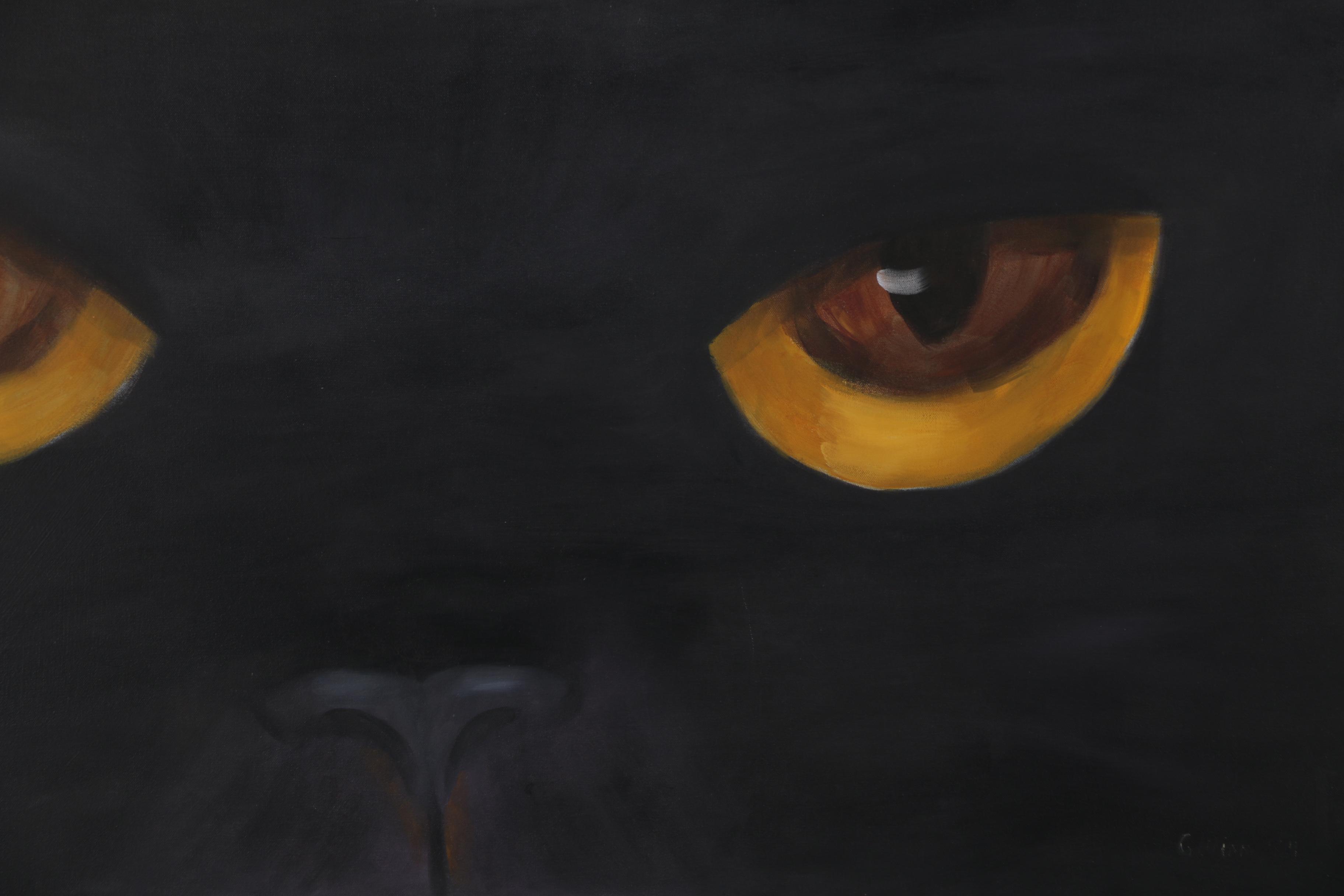 Acrylic Painting of Cat Eyes