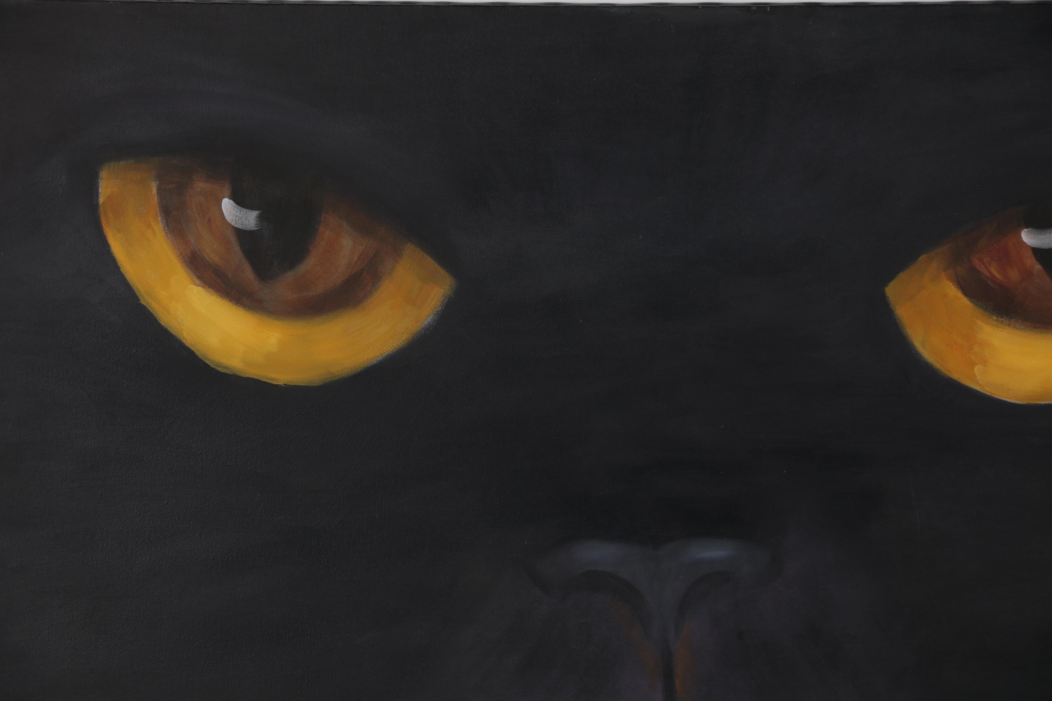 Acrylic Painting of Cat Eyes