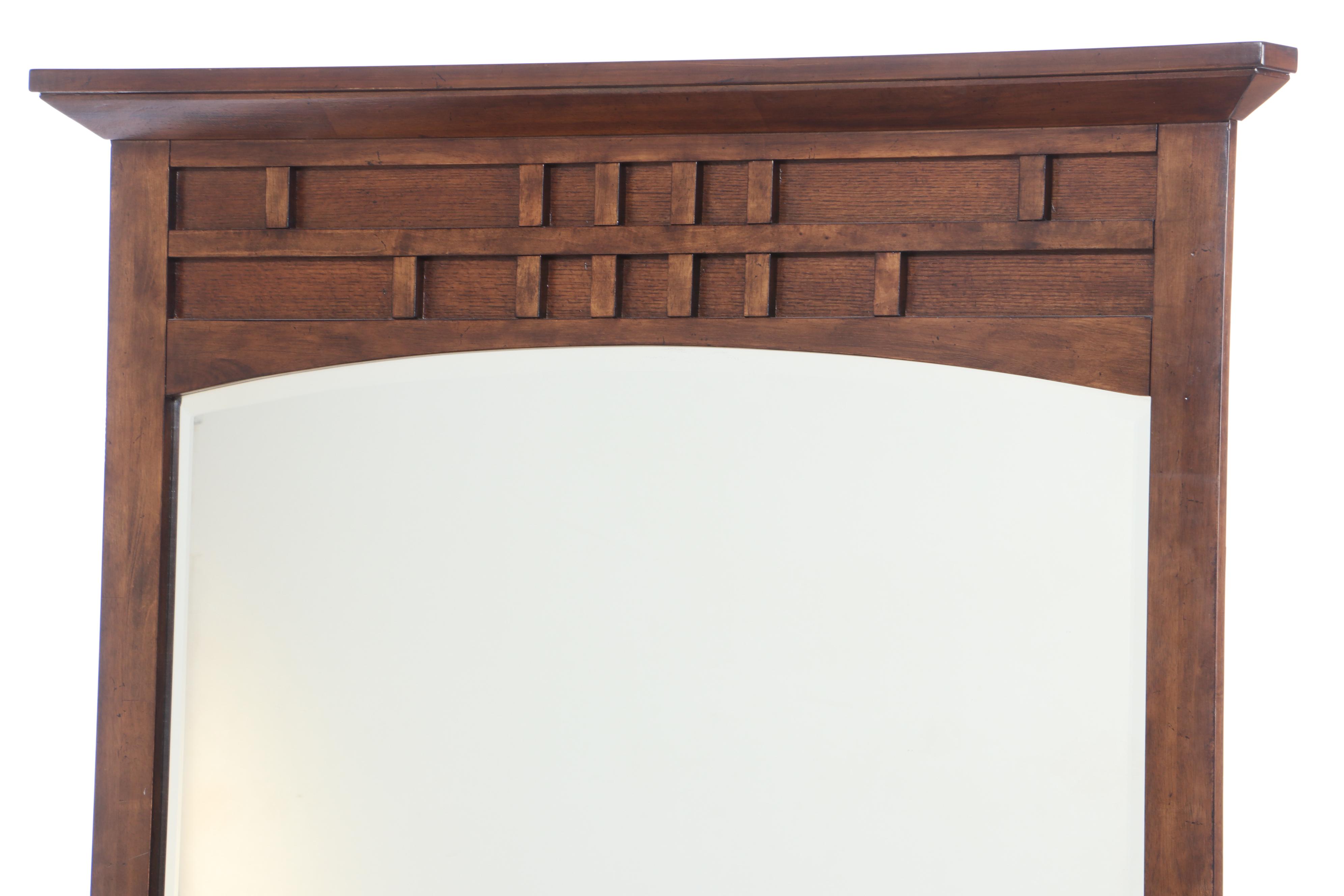 Mission Style Broyhill Oak Dresser with Mirror, Late 20th Century