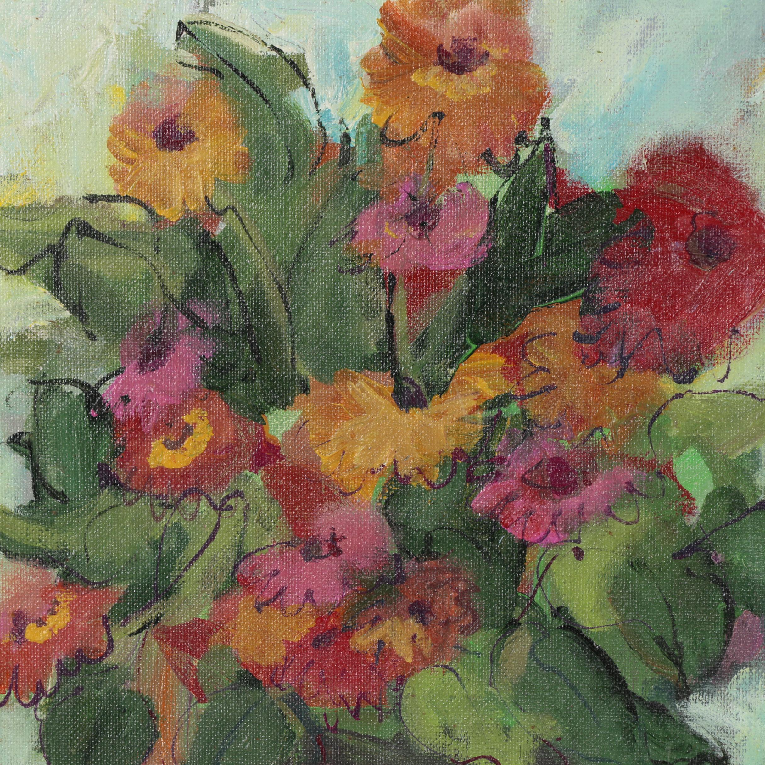 Ann Kromer Floral Still Life Oil Painting