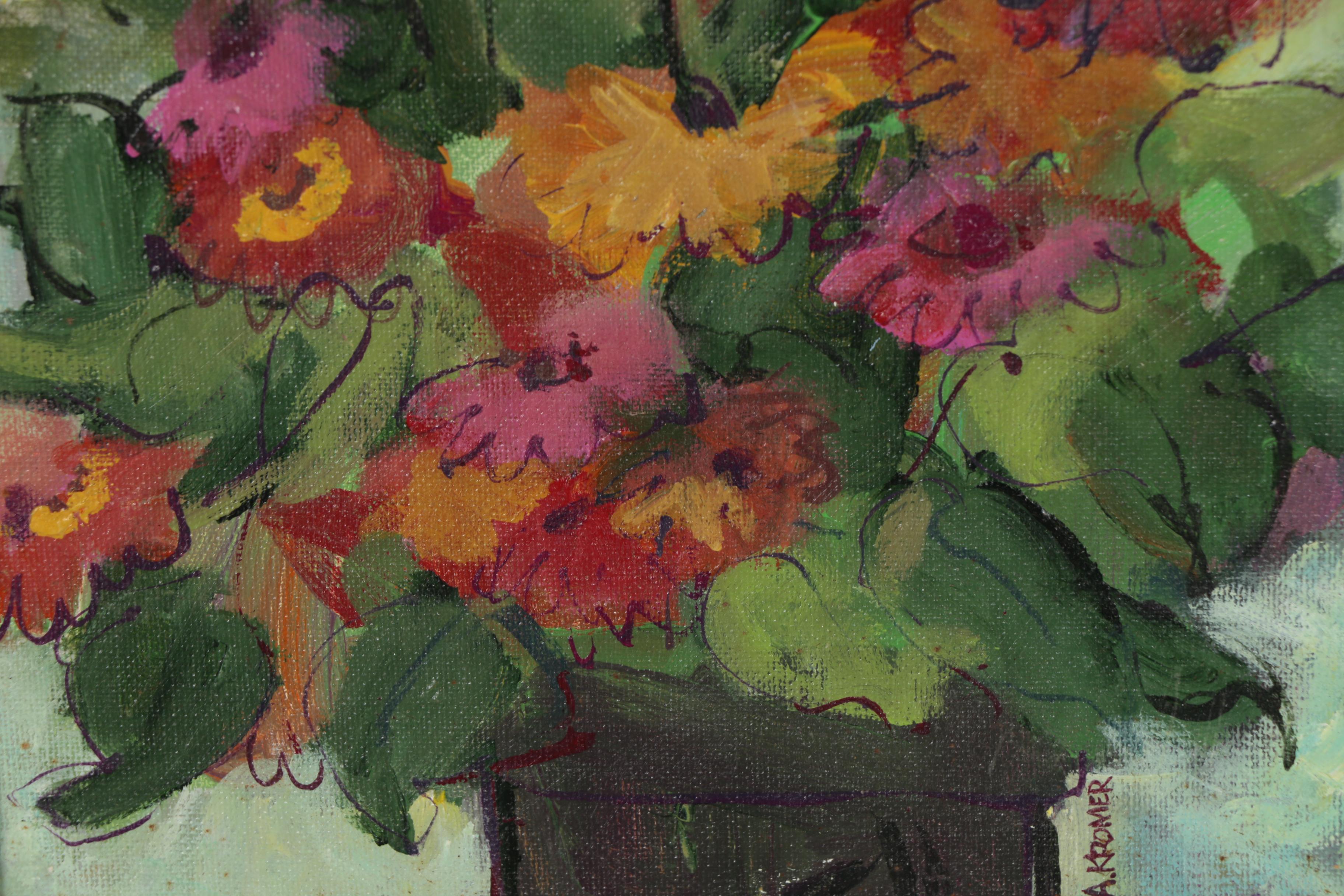 Ann Kromer Floral Still Life Oil Painting