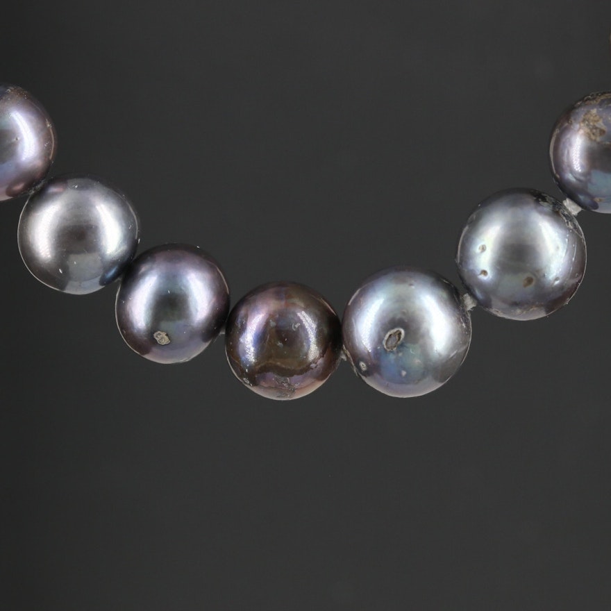 Cultured Pearl Necklace with 18K Yellow Gold Clasp