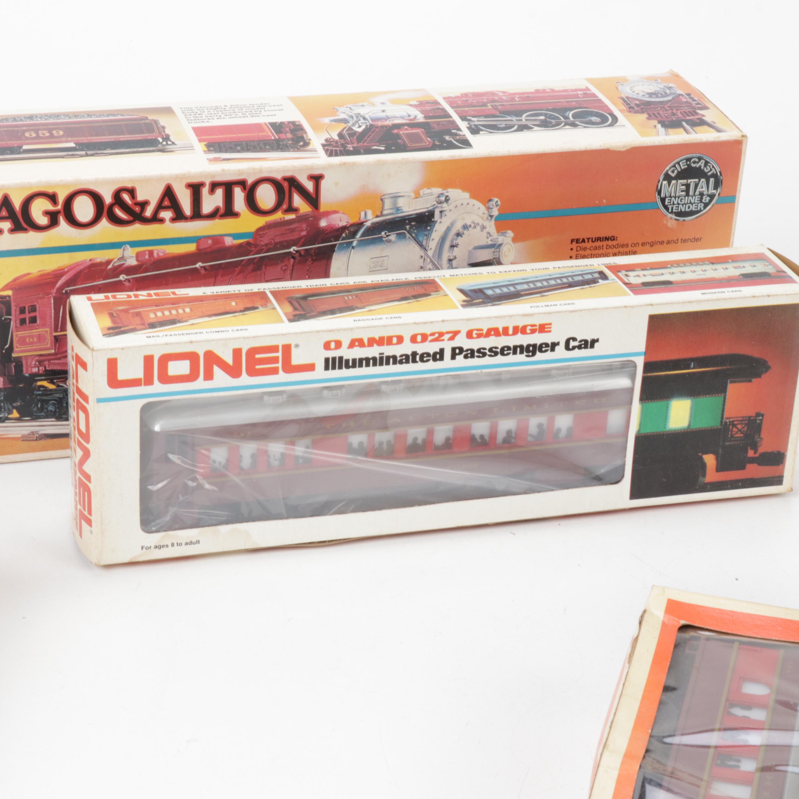 Lionel "Chicago and Alton" Steam Locomotive and Passenger Cars,1980s