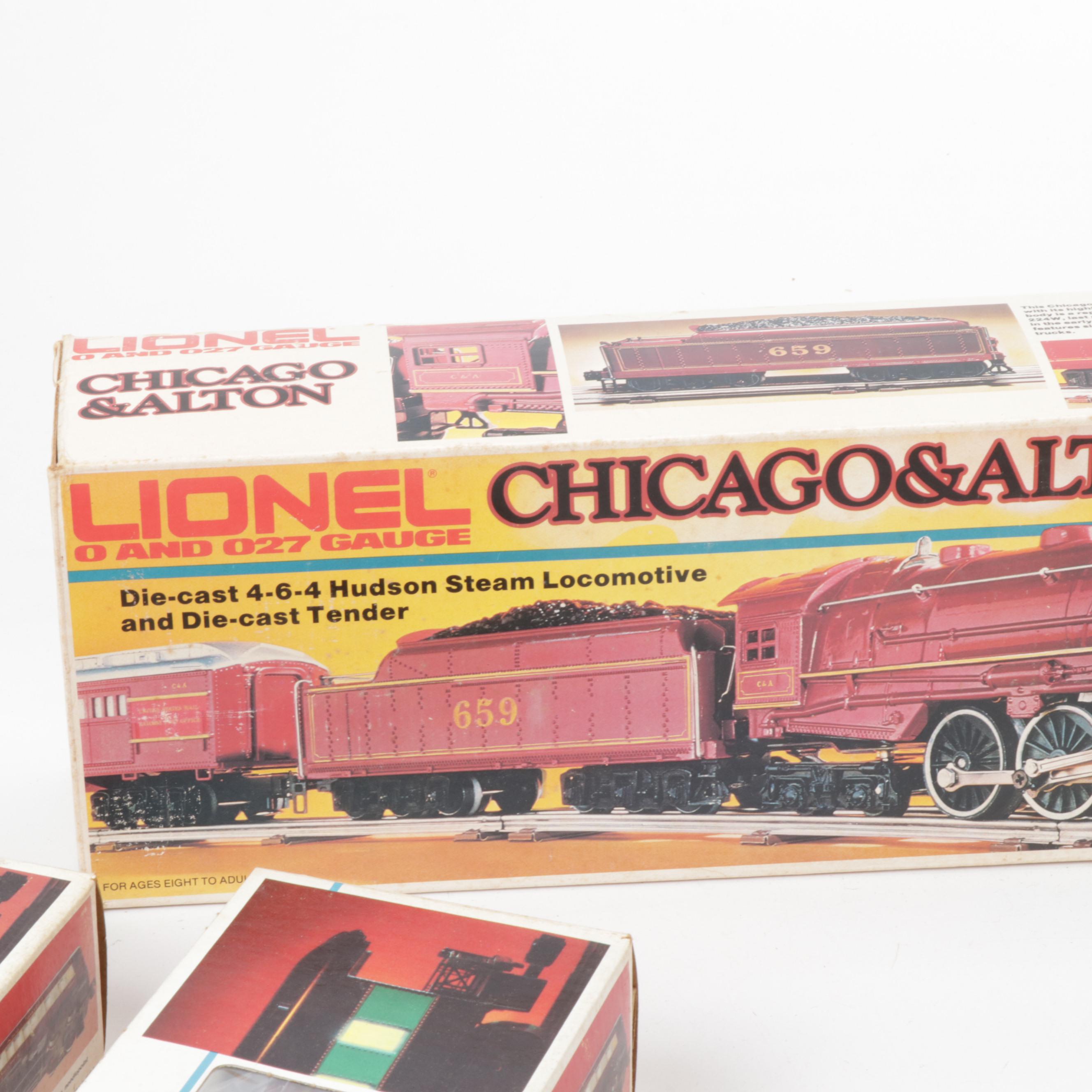 Lionel "Chicago and Alton" Steam Locomotive and Passenger Cars,1980s