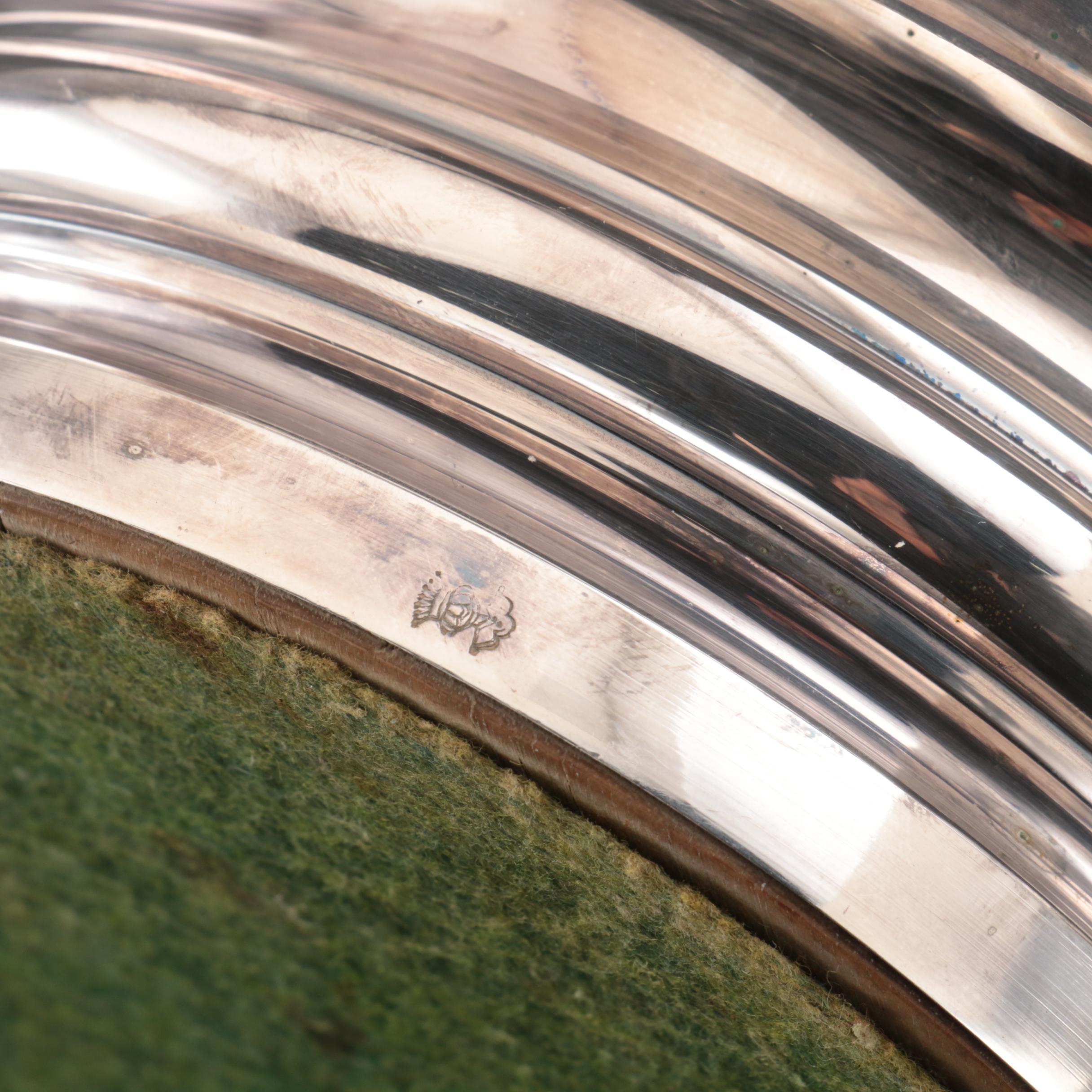 Barbour Silver Co. Antique Sterling Silver and Silver Plate Wine Coasters