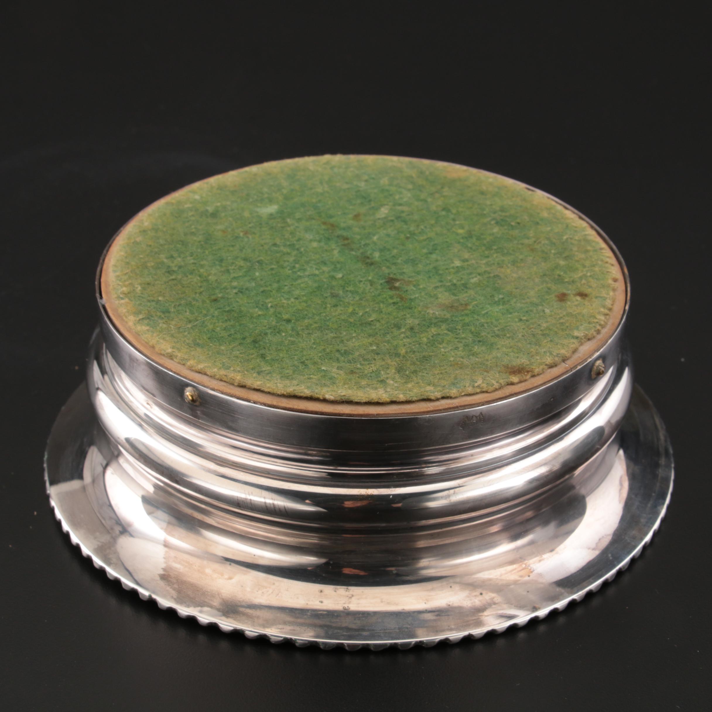 Barbour Silver Co. Antique Sterling Silver and Silver Plate Wine Coasters