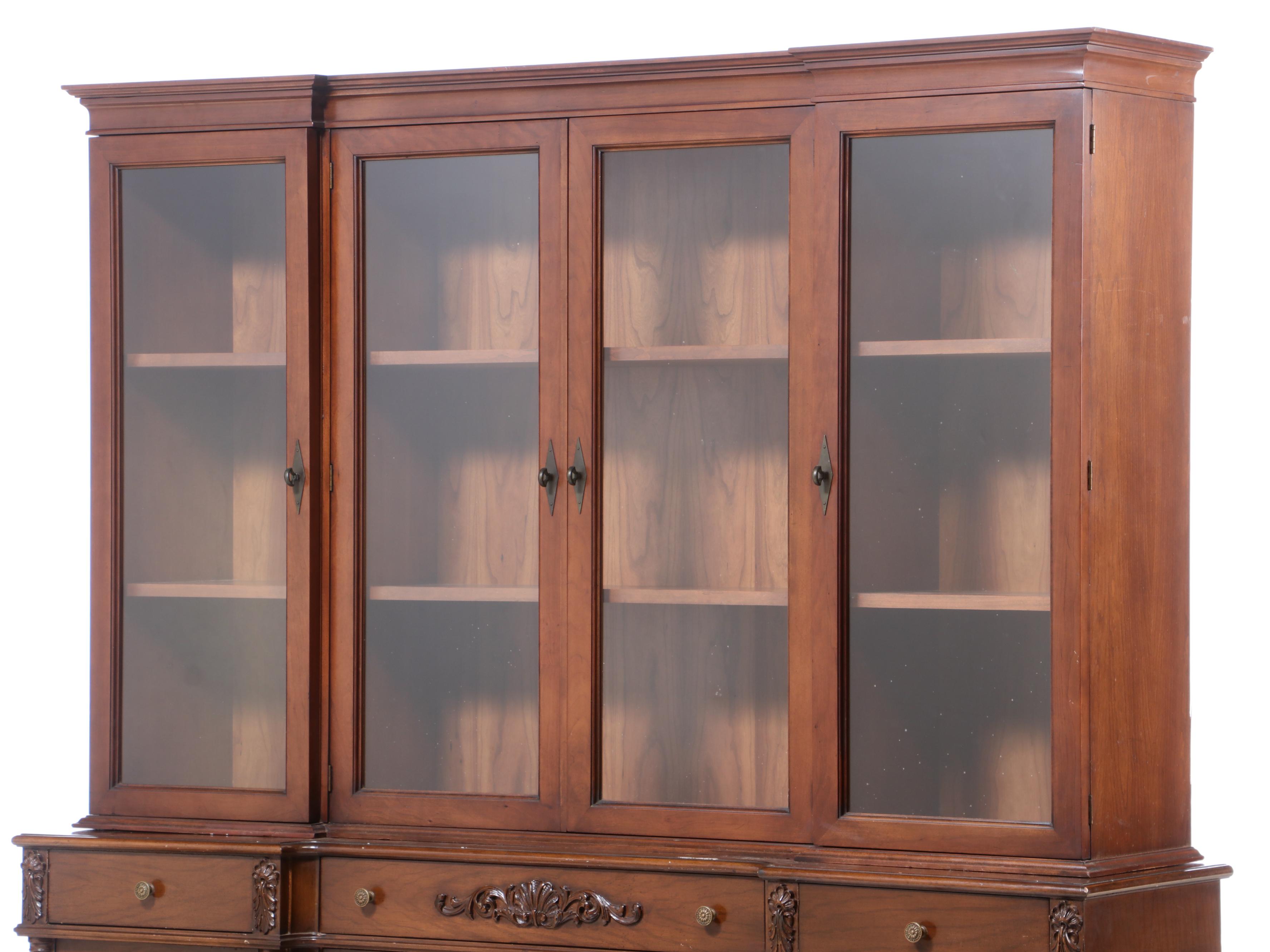 Leonardo Furniture Co., French Provincial Style Walnut-Stained Display Cabinet