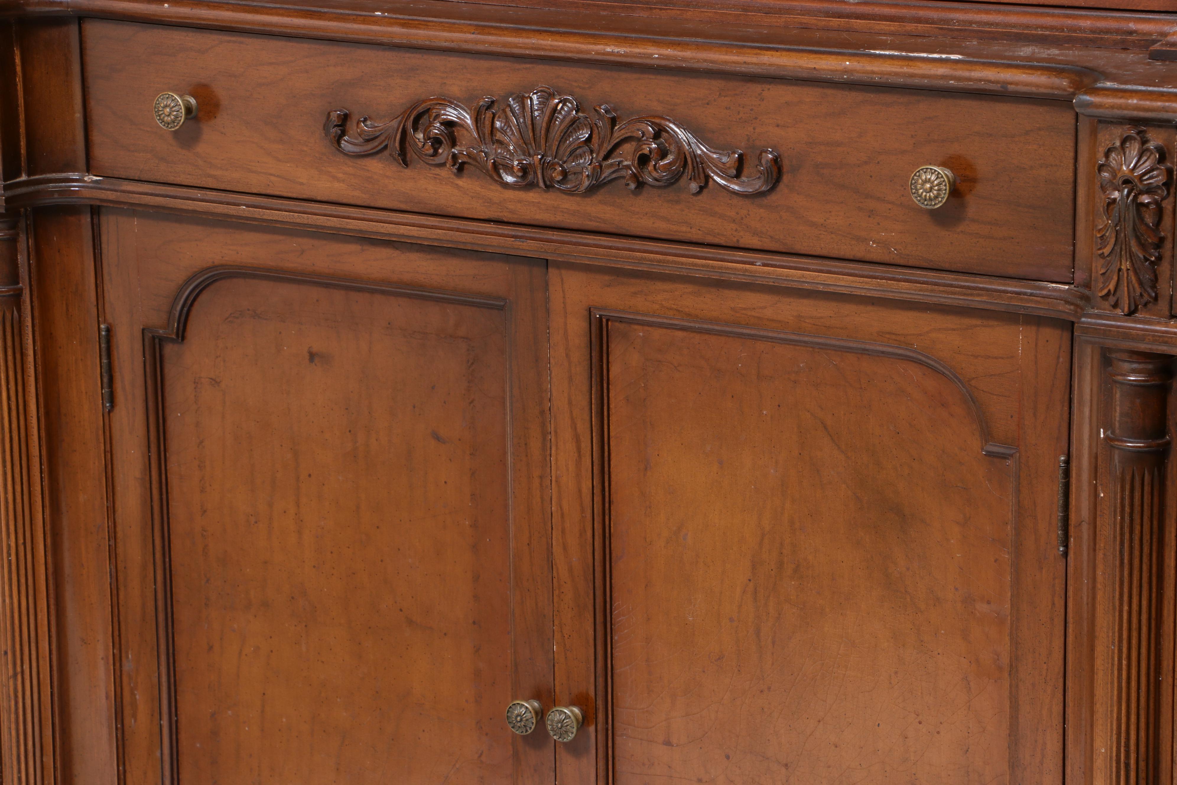 Leonardo Furniture Co., French Provincial Style Walnut-Stained Display Cabinet