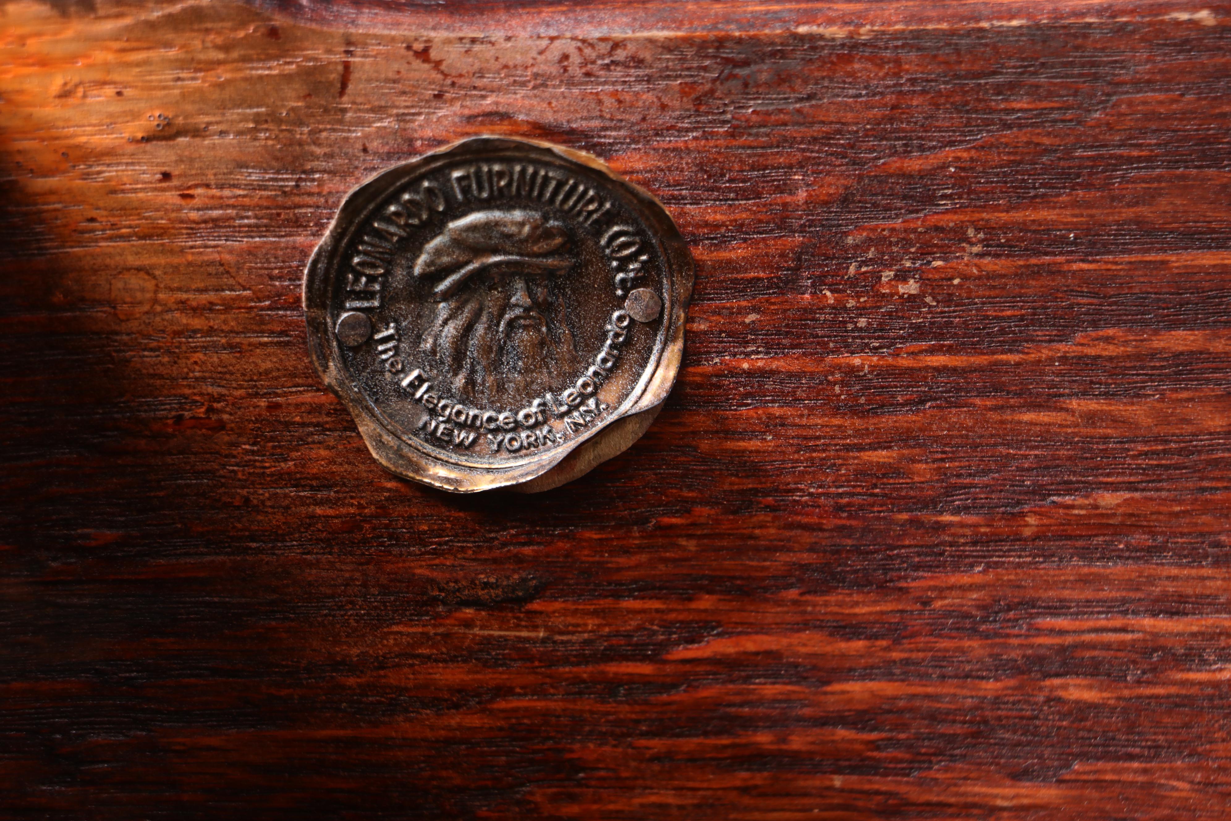 Leonardo Furniture Co., French Provincial Style Walnut-Stained Display Cabinet