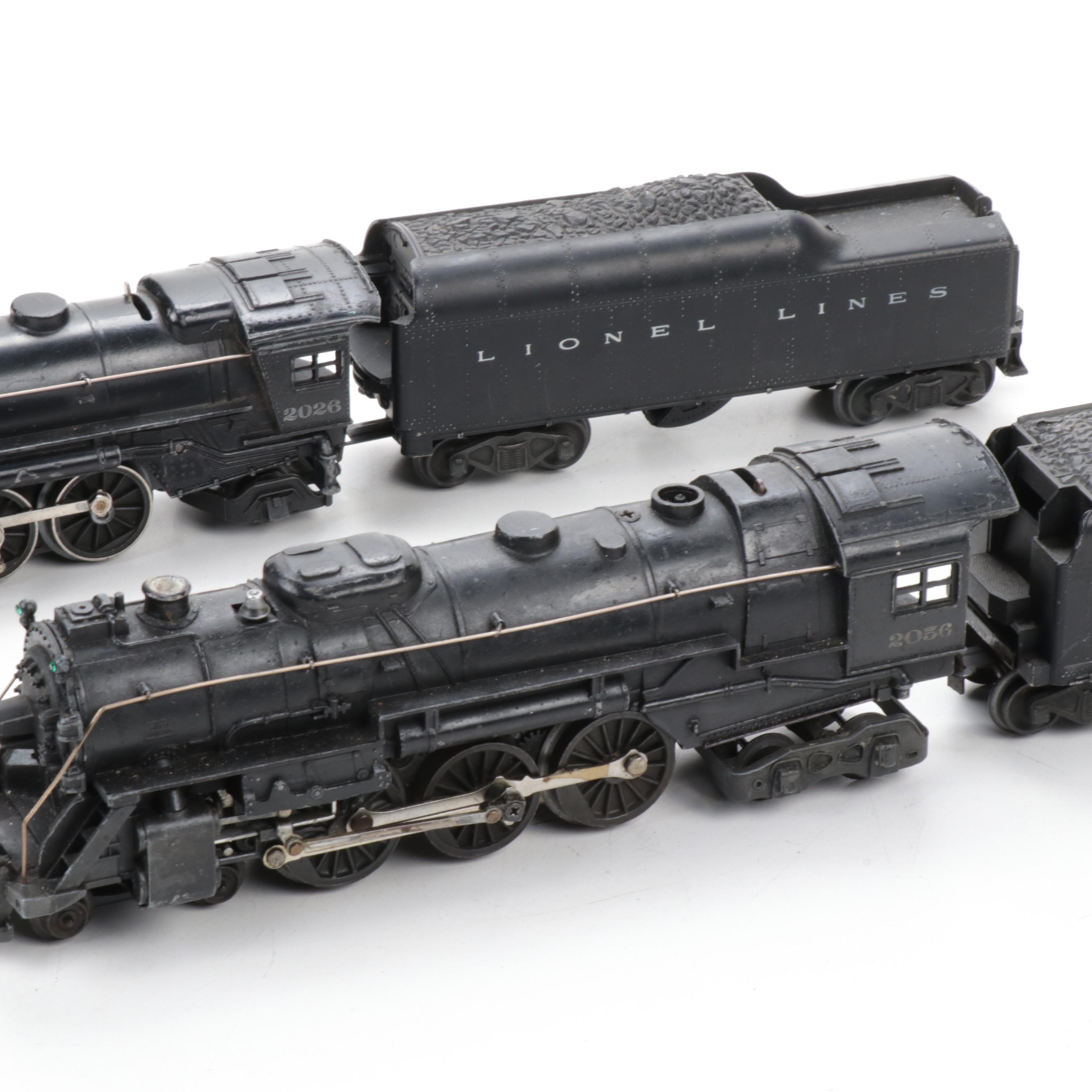 Lionel O-Gauge 2026 and 2056 Steam Locomotives with Tenders
