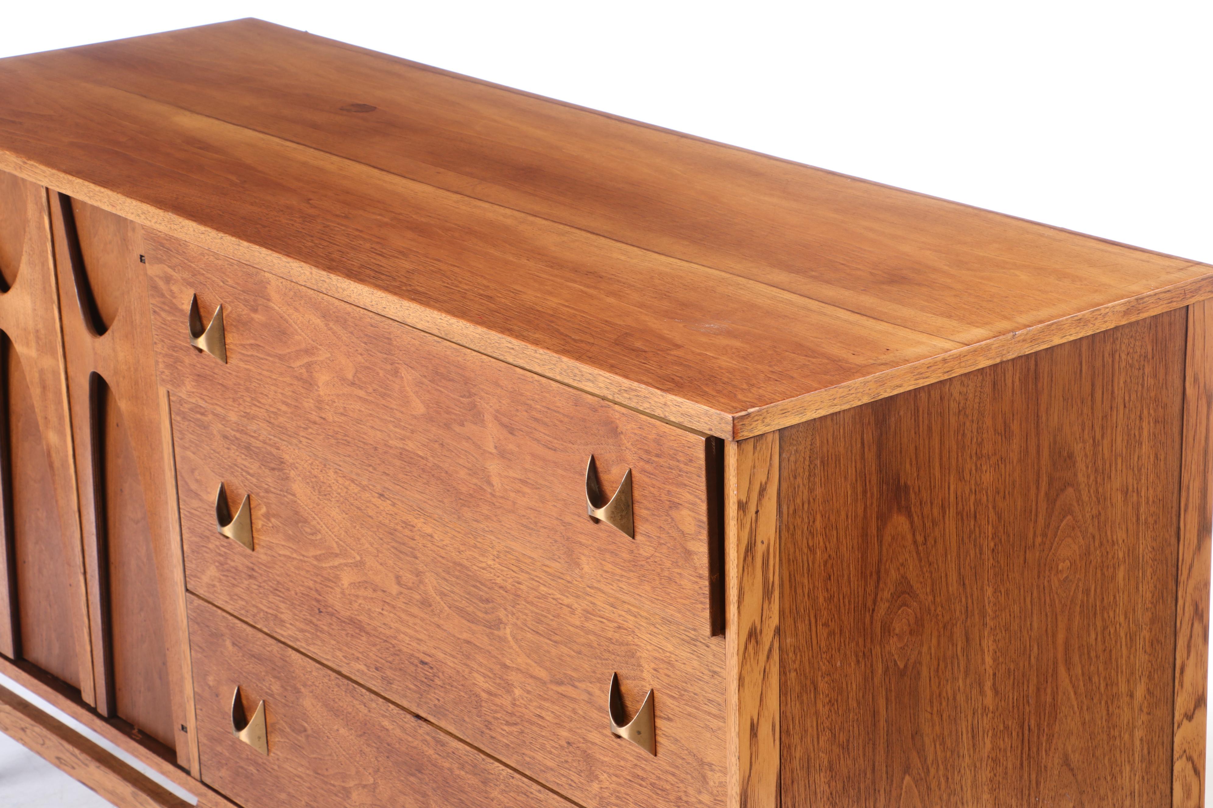 Broyhill Premier, Mid Century Modern Walnut "Brasilia" Buffet, Mid-20th C.