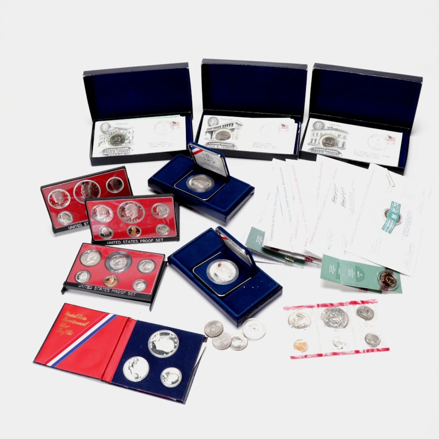 United States Proof Sets, Commemorative Silver Dollars, and More