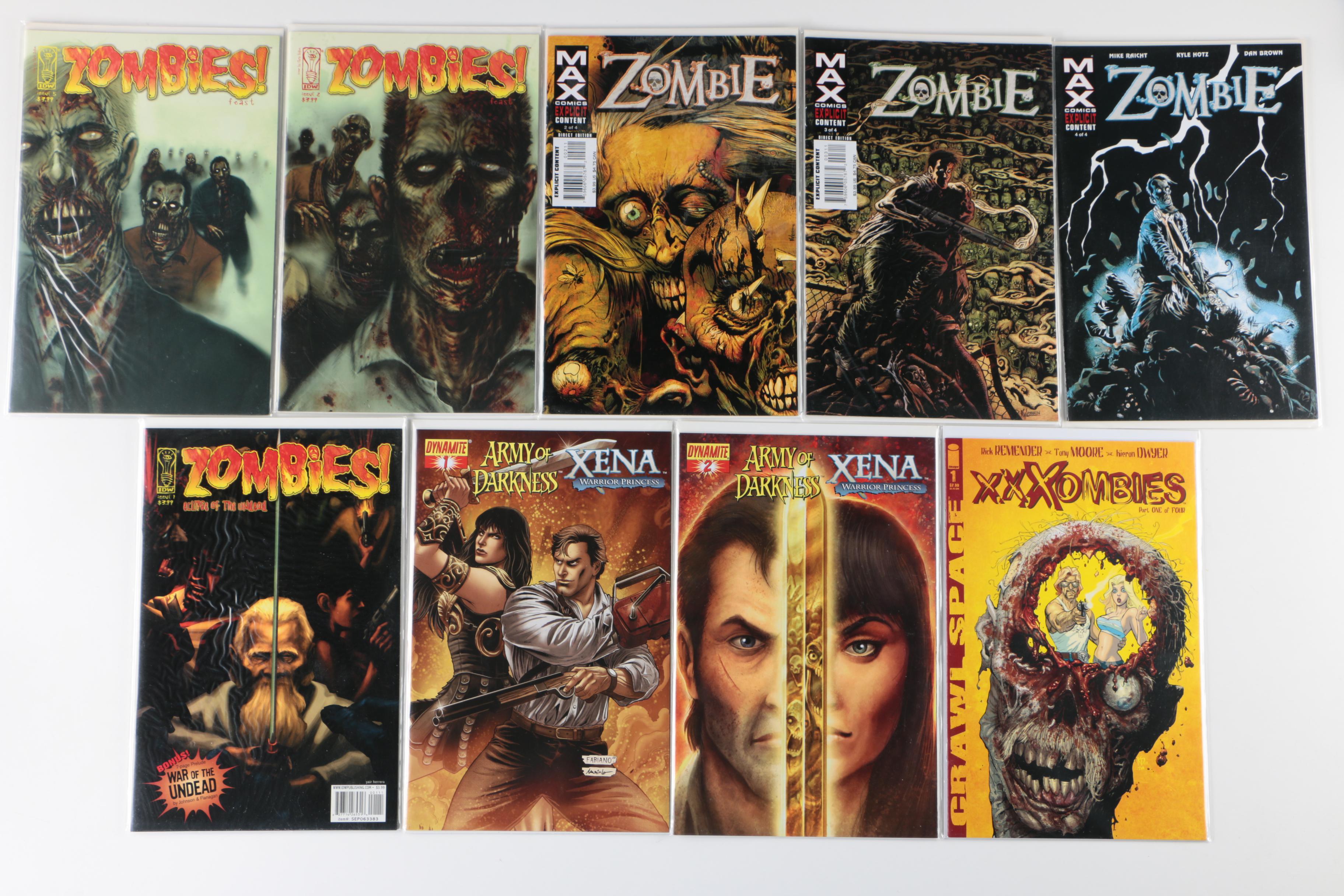 Zombie Genre Comic Book Grouping Including "Night of the Living Dead, Modern Age