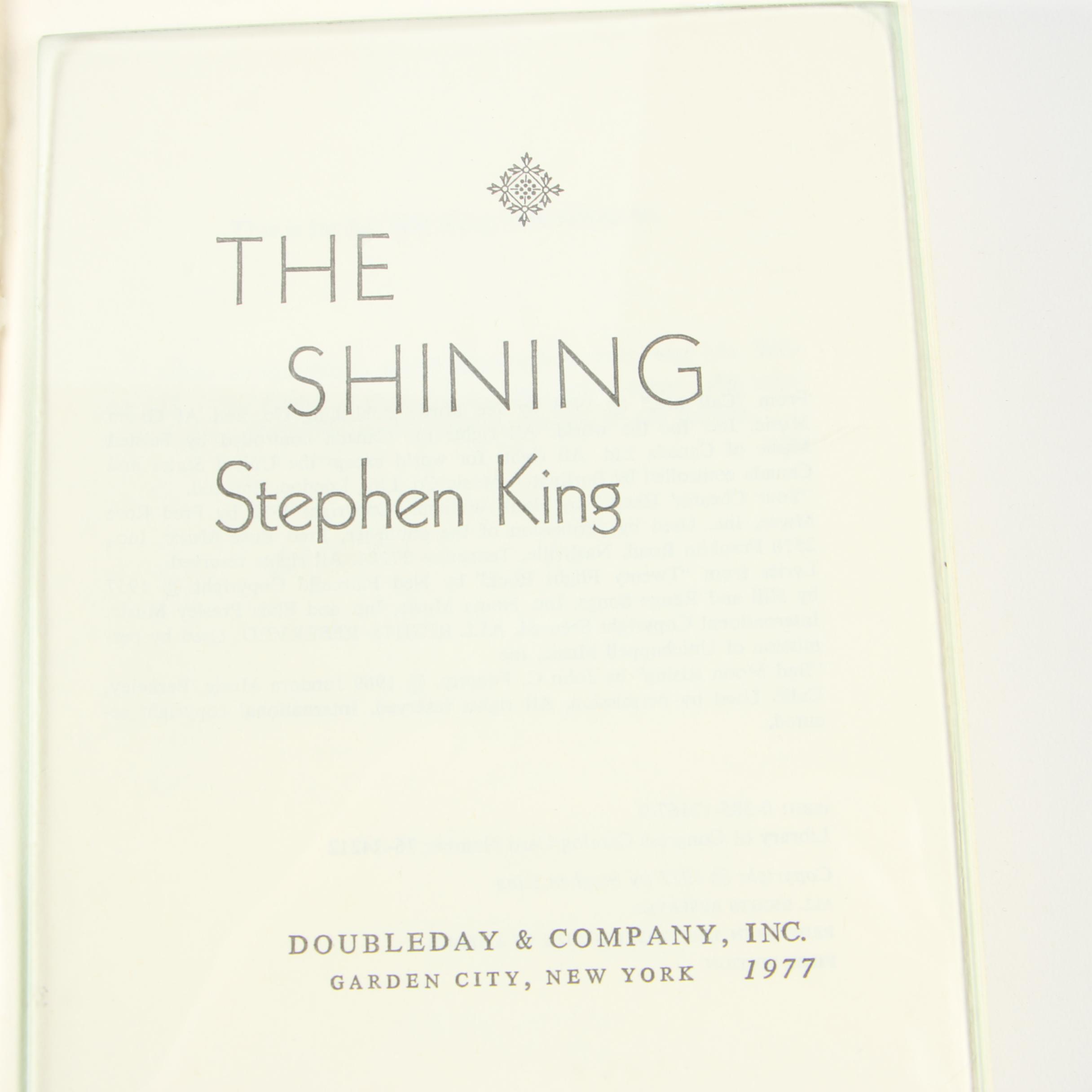 1977 First Edition, First Printing "The Shining" by Stephen King
