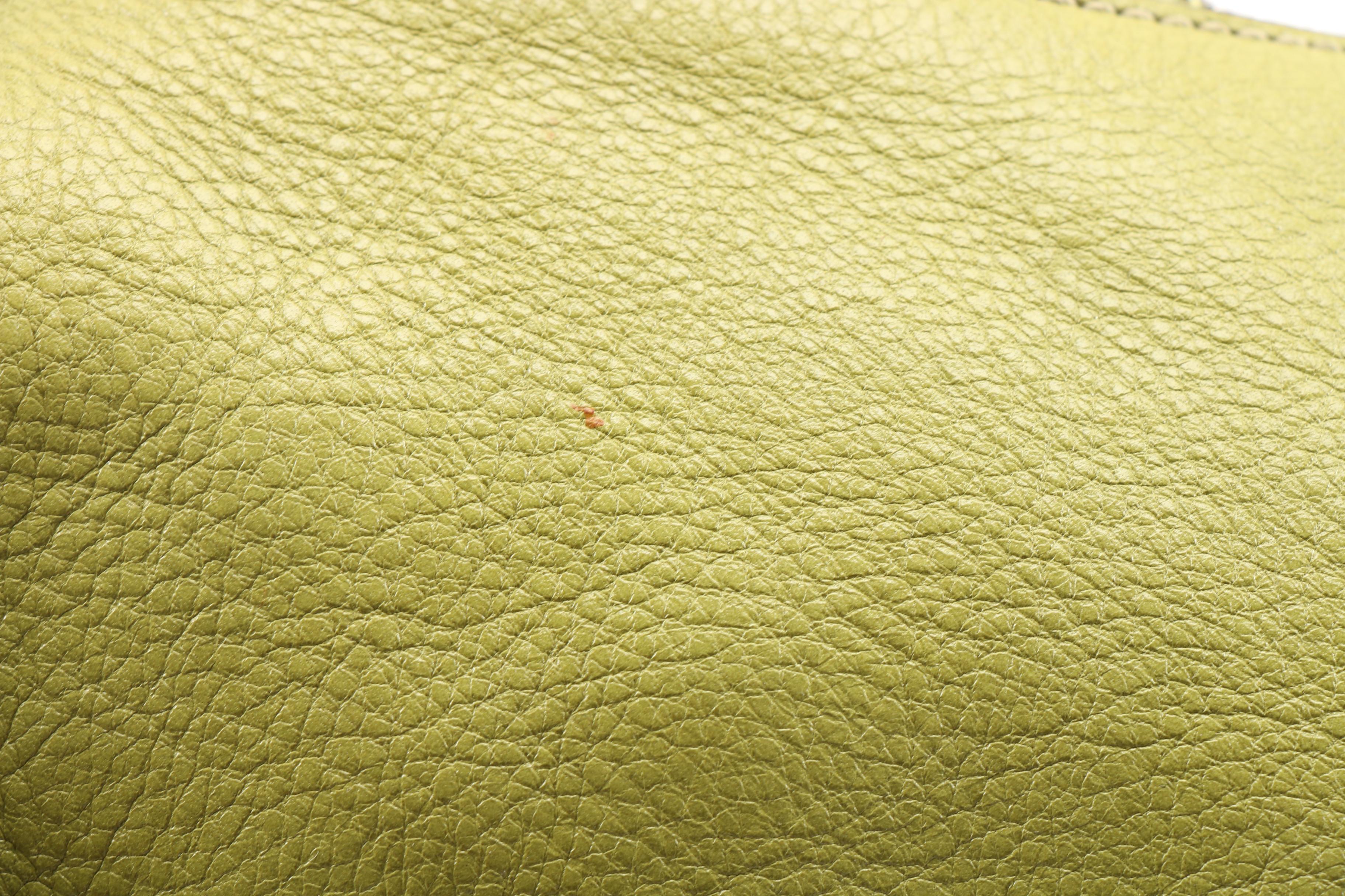 Coach Madison Hailey Convertible Hobo Bag in Chartreuse Green Leather