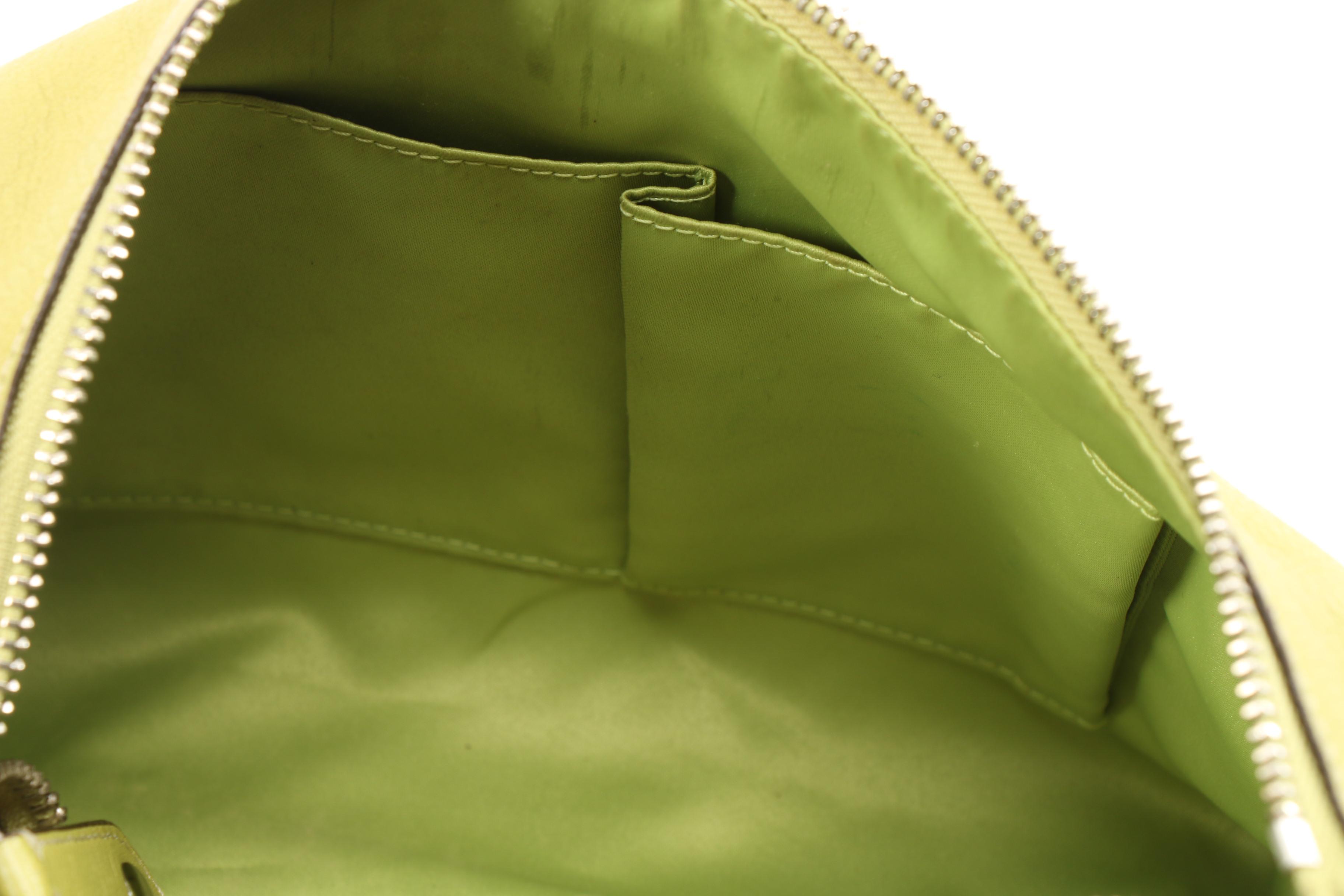 Coach Madison Hailey Convertible Hobo Bag in Chartreuse Green Leather