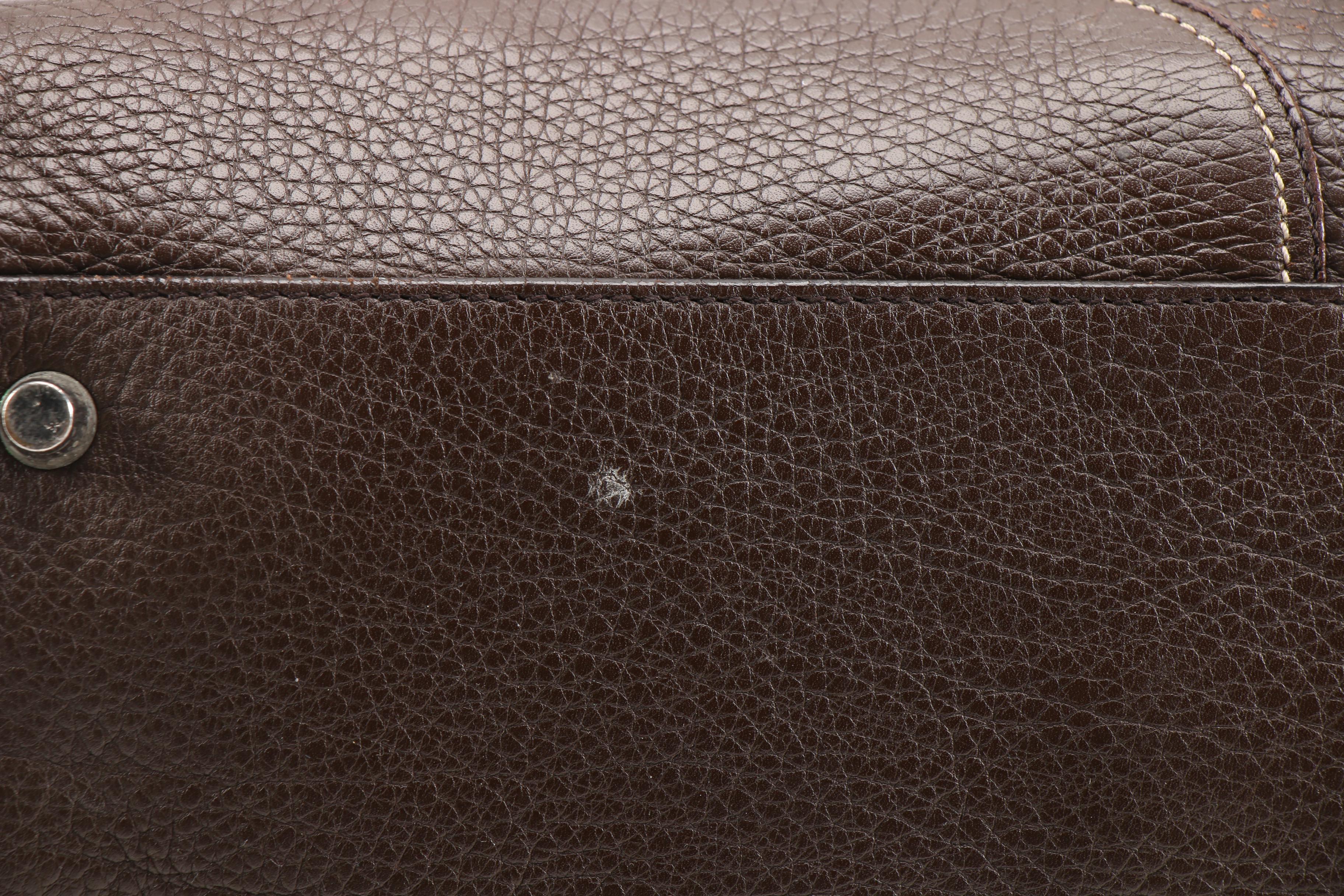 Prada Shoulder Satchel in Brown Vitello Daino Leather