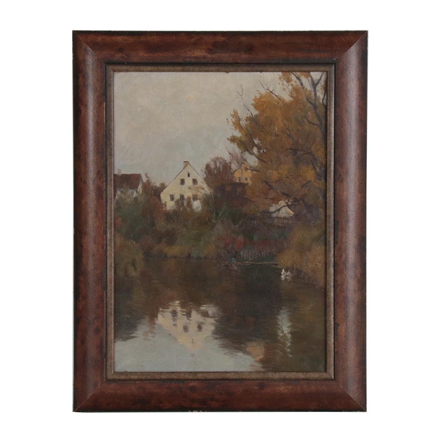 Landscape Oil Painting, Early to Mid 20th Century