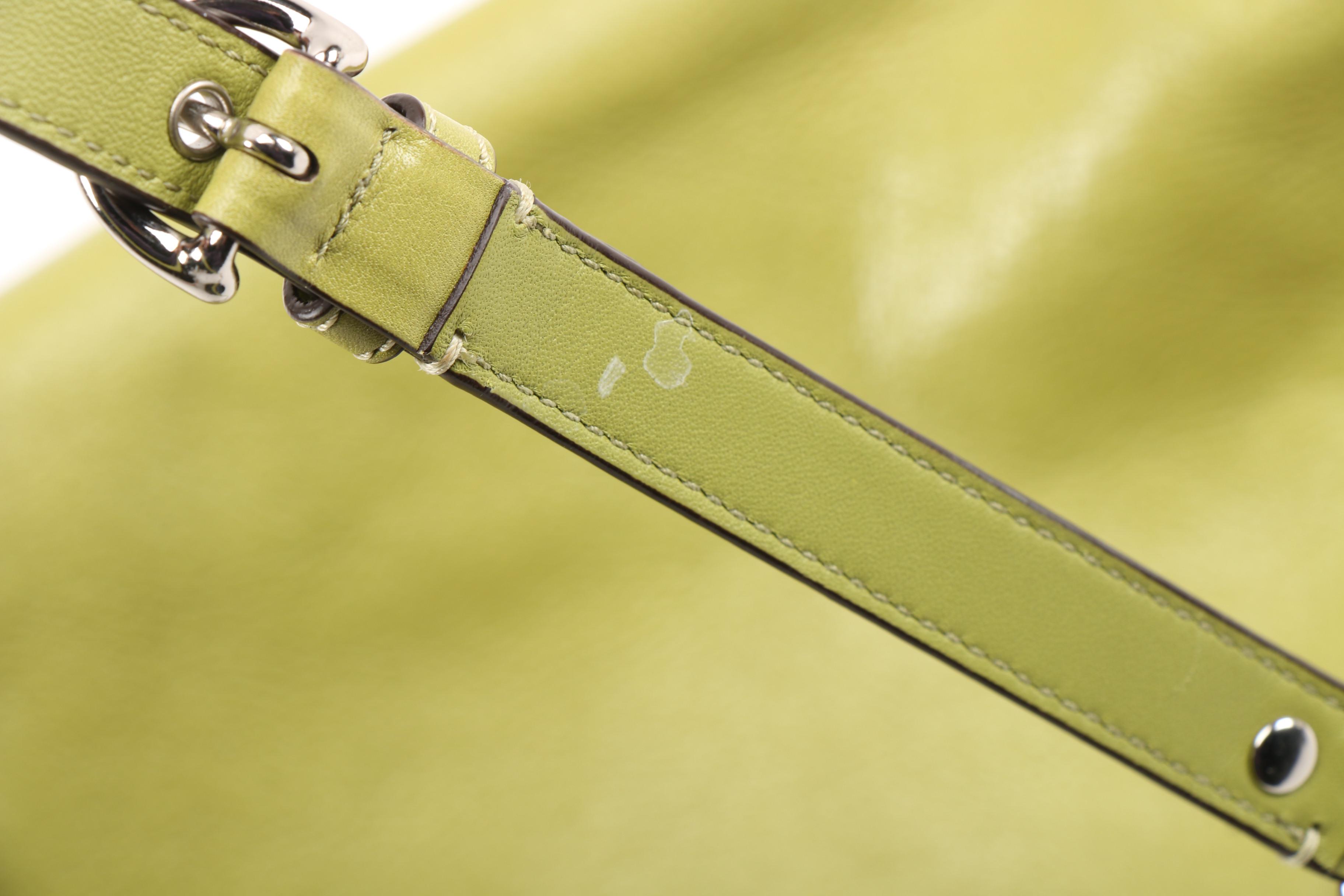 Coach Madison Hailey Convertible Hobo Bag in Chartreuse Green Leather