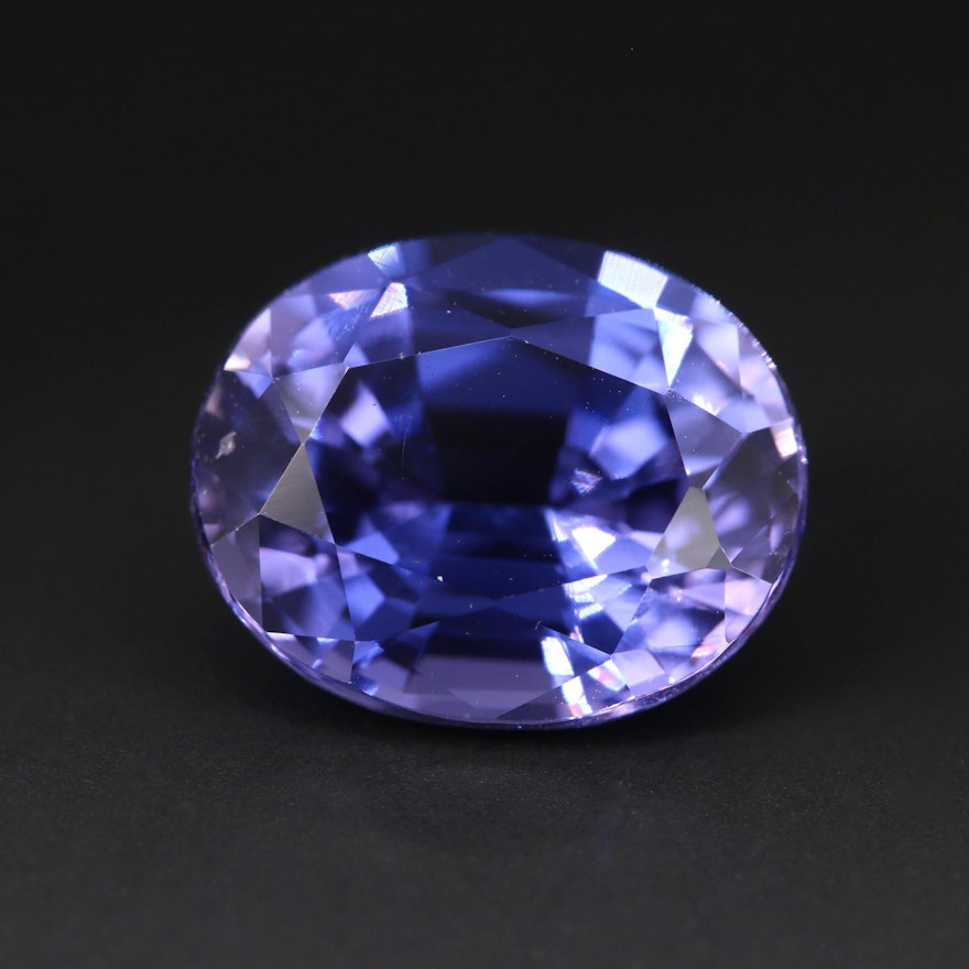 Loose 6.80 CT Oval Faceted Sapphire Gemstone