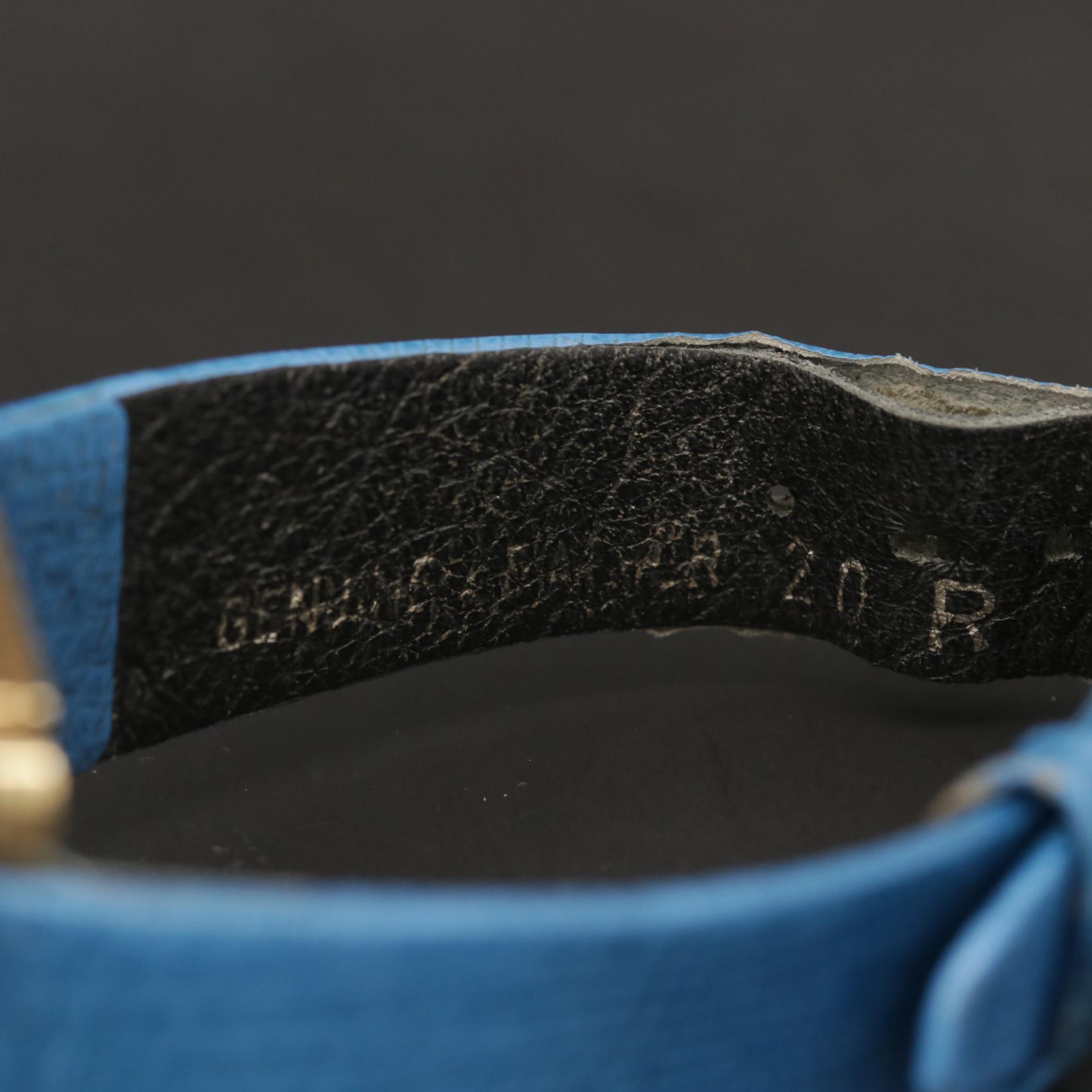 Lucien Piccard 14K Gold Stem Wind Watch With Enamel Dial, Vintage