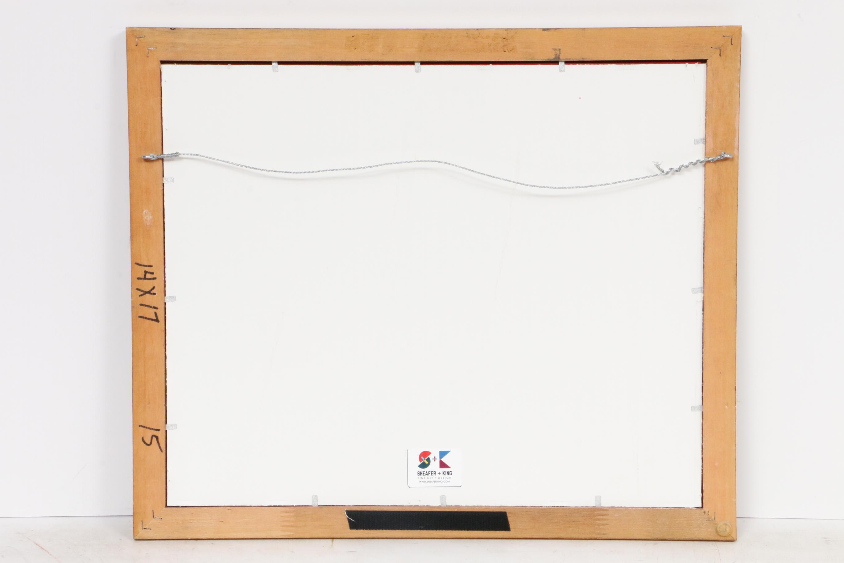 Paul Chidlaw Abstract Charcoal Drawing, Mid to Late 20th Century