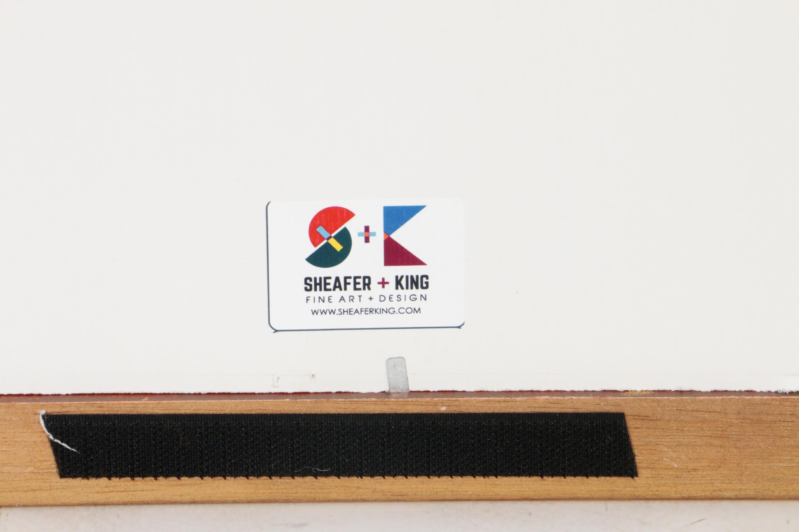 Paul Chidlaw Abstract Charcoal Drawing, Mid to Late 20th Century