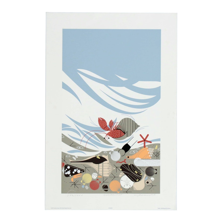 Charley Harper Serigraph "Crabitat"