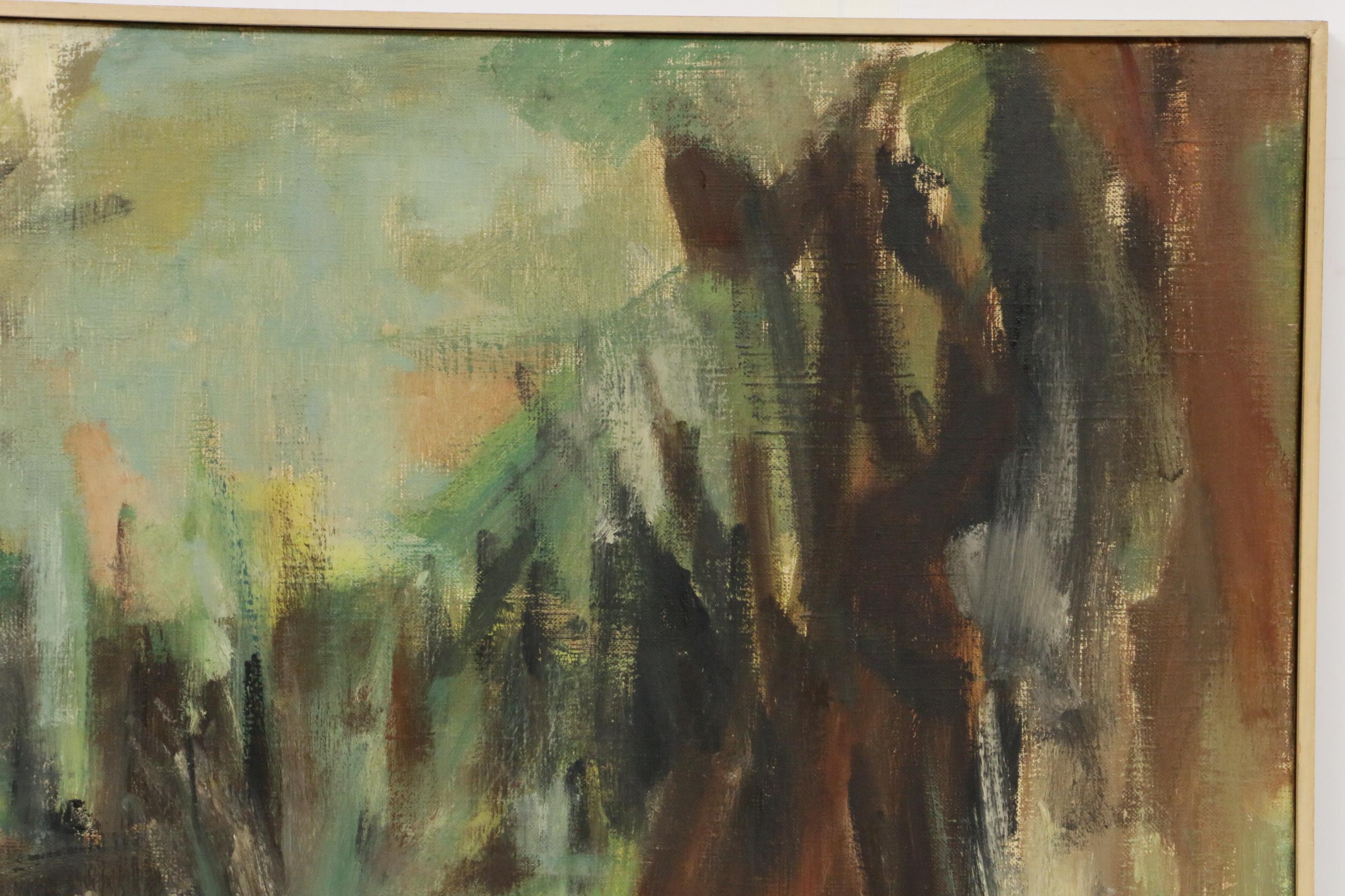 Richard Wachter Abstract Oil Painting, Mid to Late 20th Century