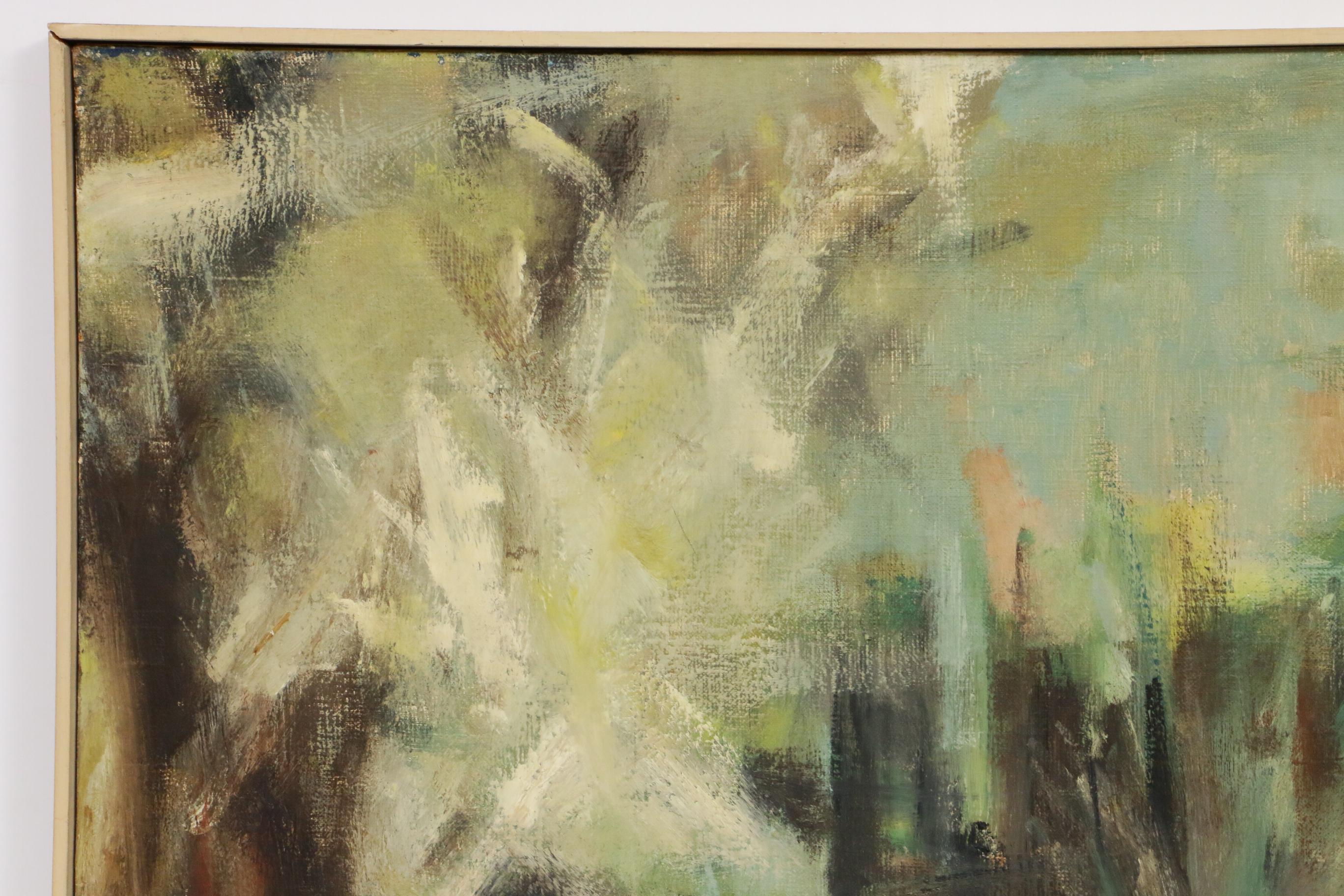 Richard Wachter Abstract Oil Painting, Mid to Late 20th Century