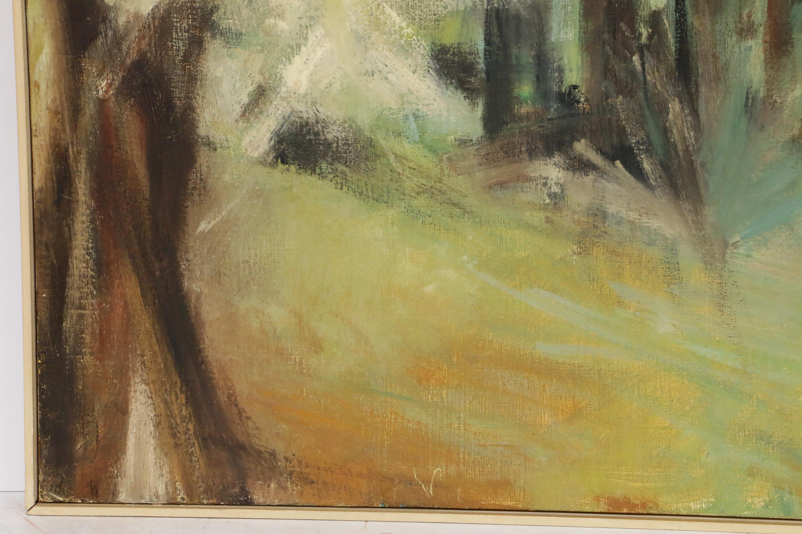 Richard Wachter Abstract Oil Painting, Mid to Late 20th Century