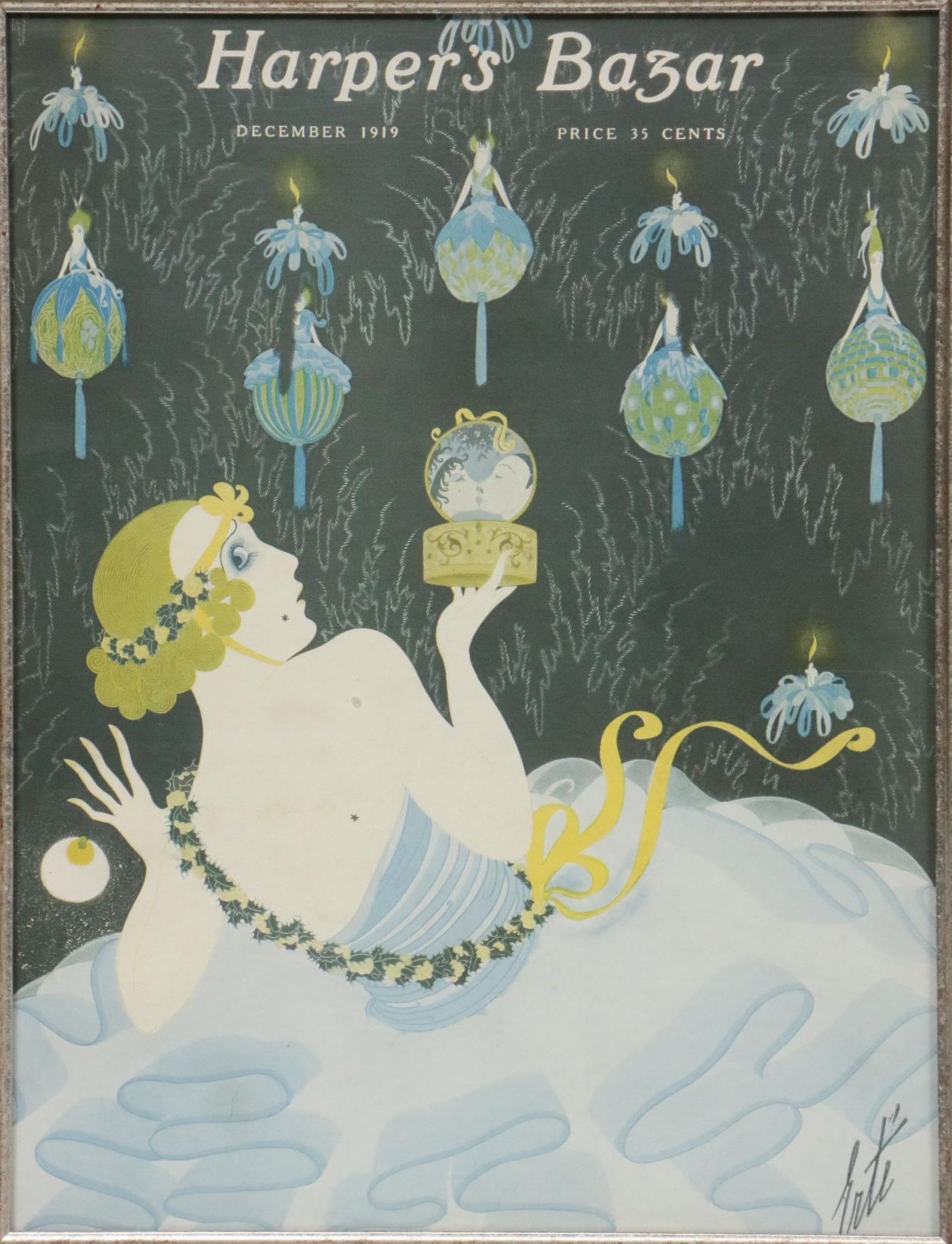 Erté Letterpress Halftone for "Harper's Bazar," 1919