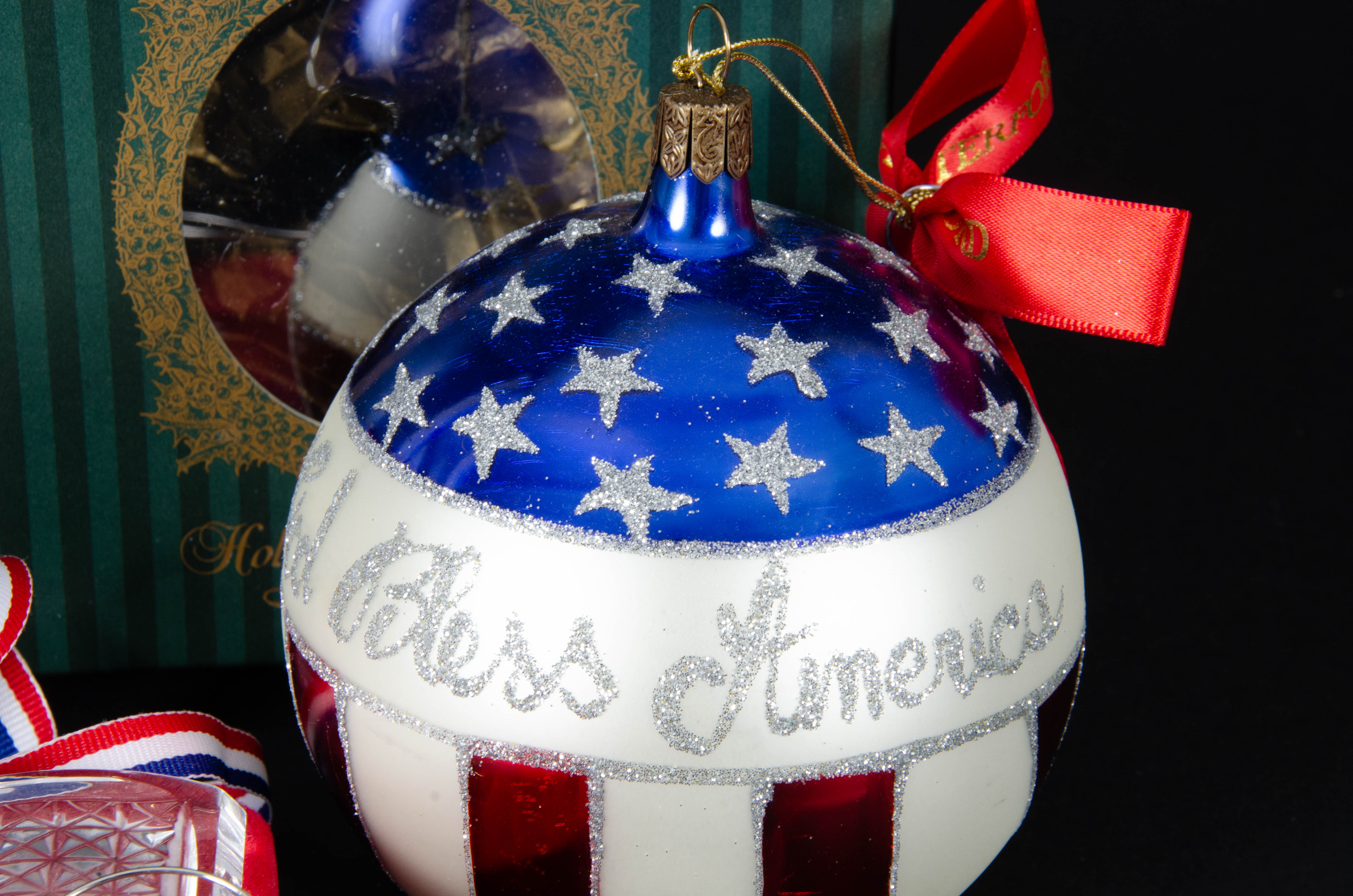 Waterford Crystal and Harvey Lewis "Support Our Troops" Ornaments