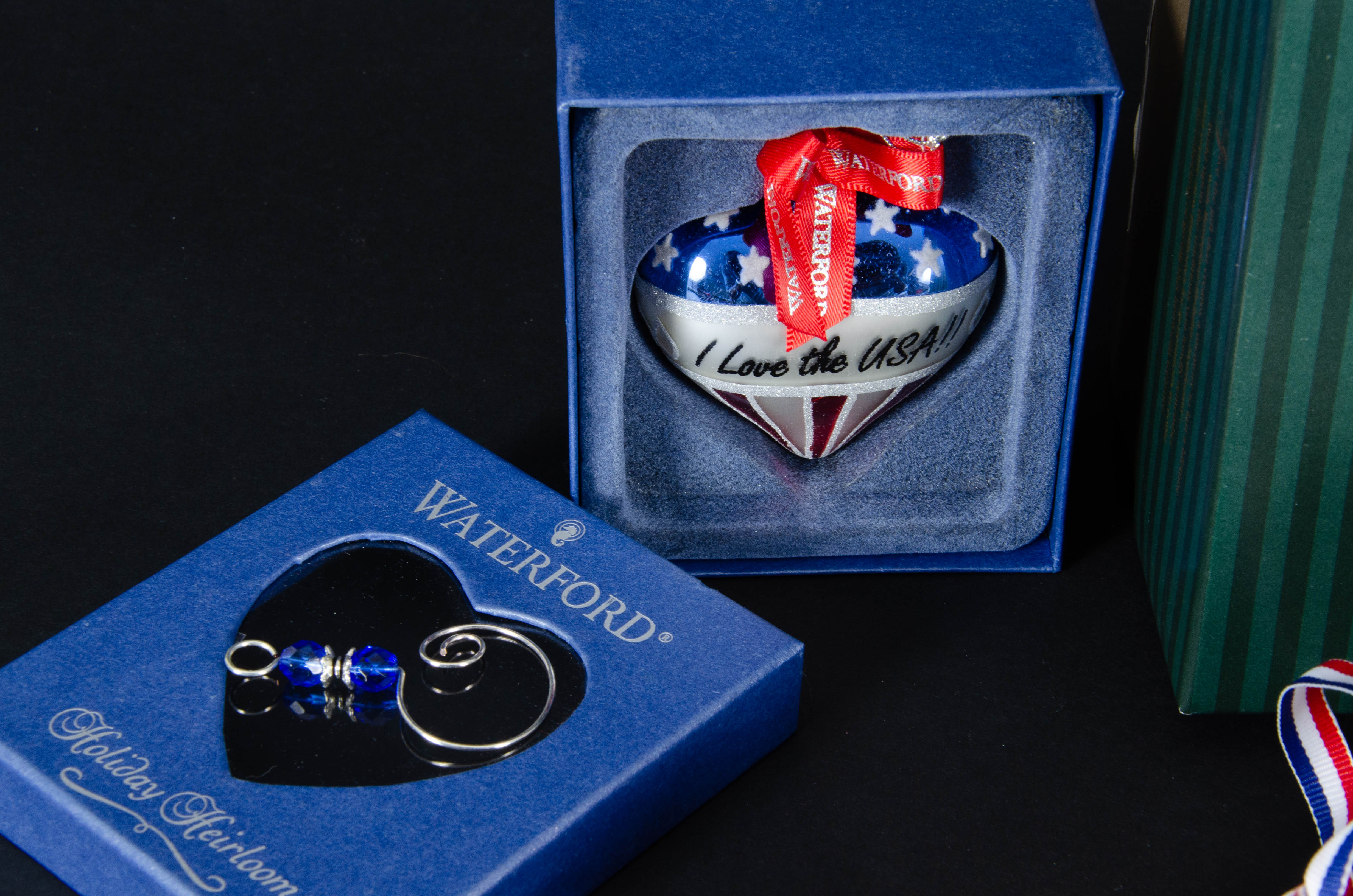 Waterford Crystal and Harvey Lewis "Support Our Troops" Ornaments