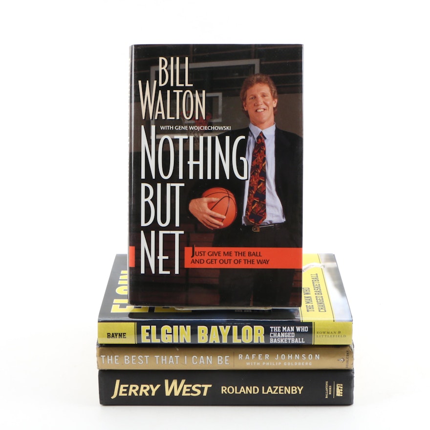 Biographies of Basketball Players featuring Walton, West, Baylor and Johnson